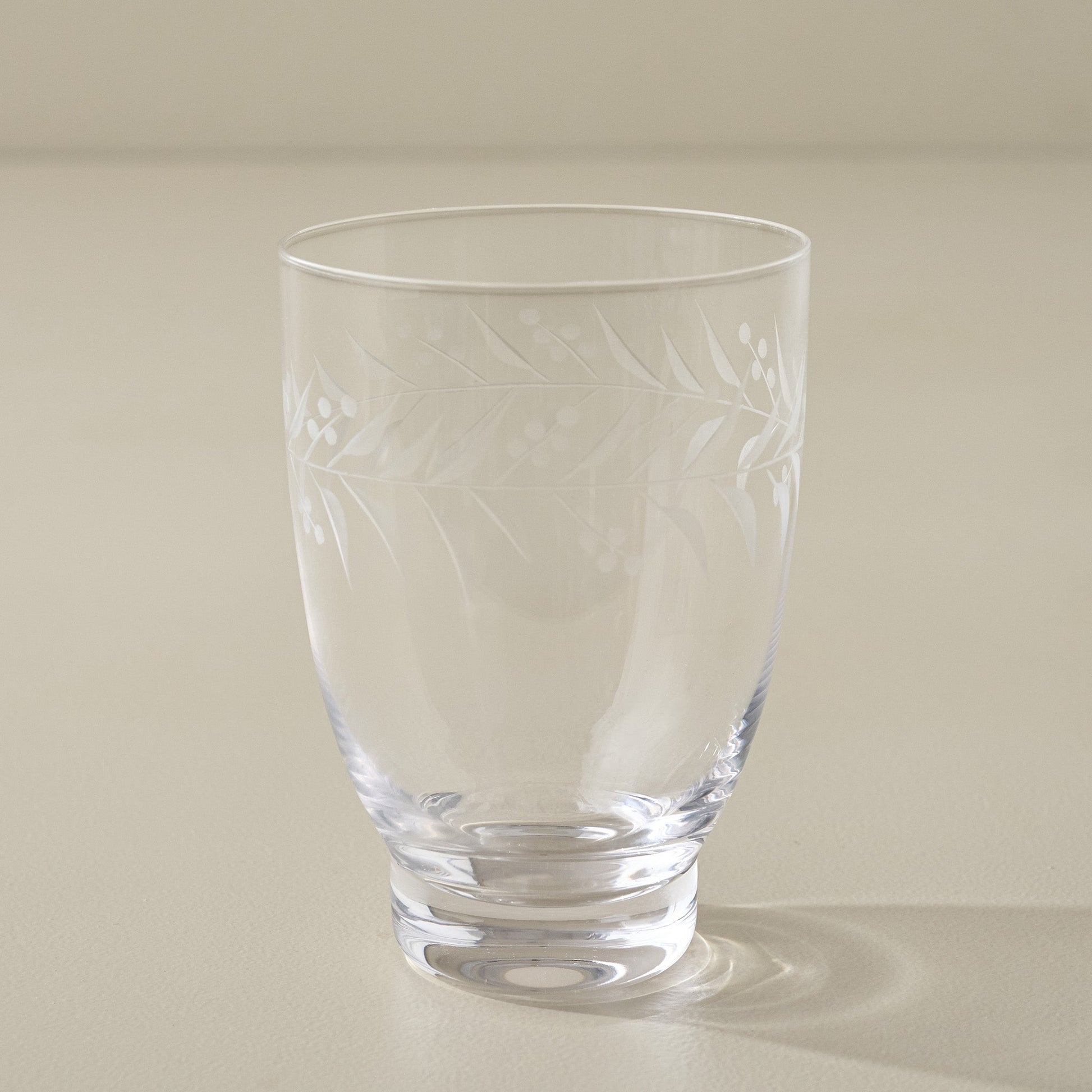 Vintage-Inspired Etched Glass Drinkware Bundle