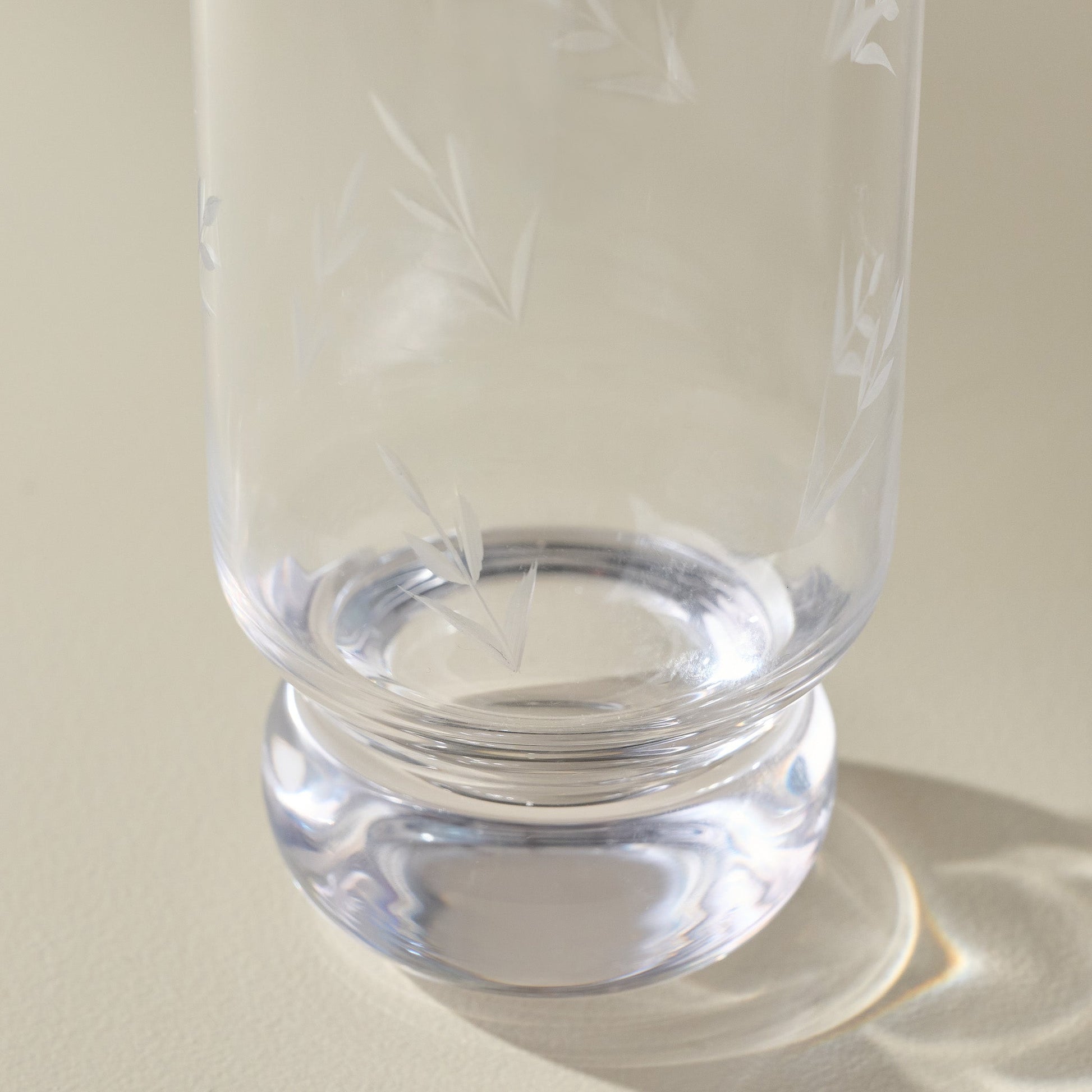Vintage-Inspired Etched Glass Tumbler