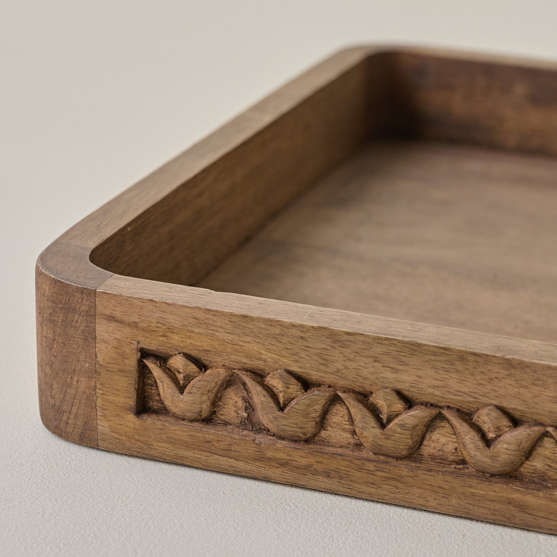 Warren Carved Wood Tray