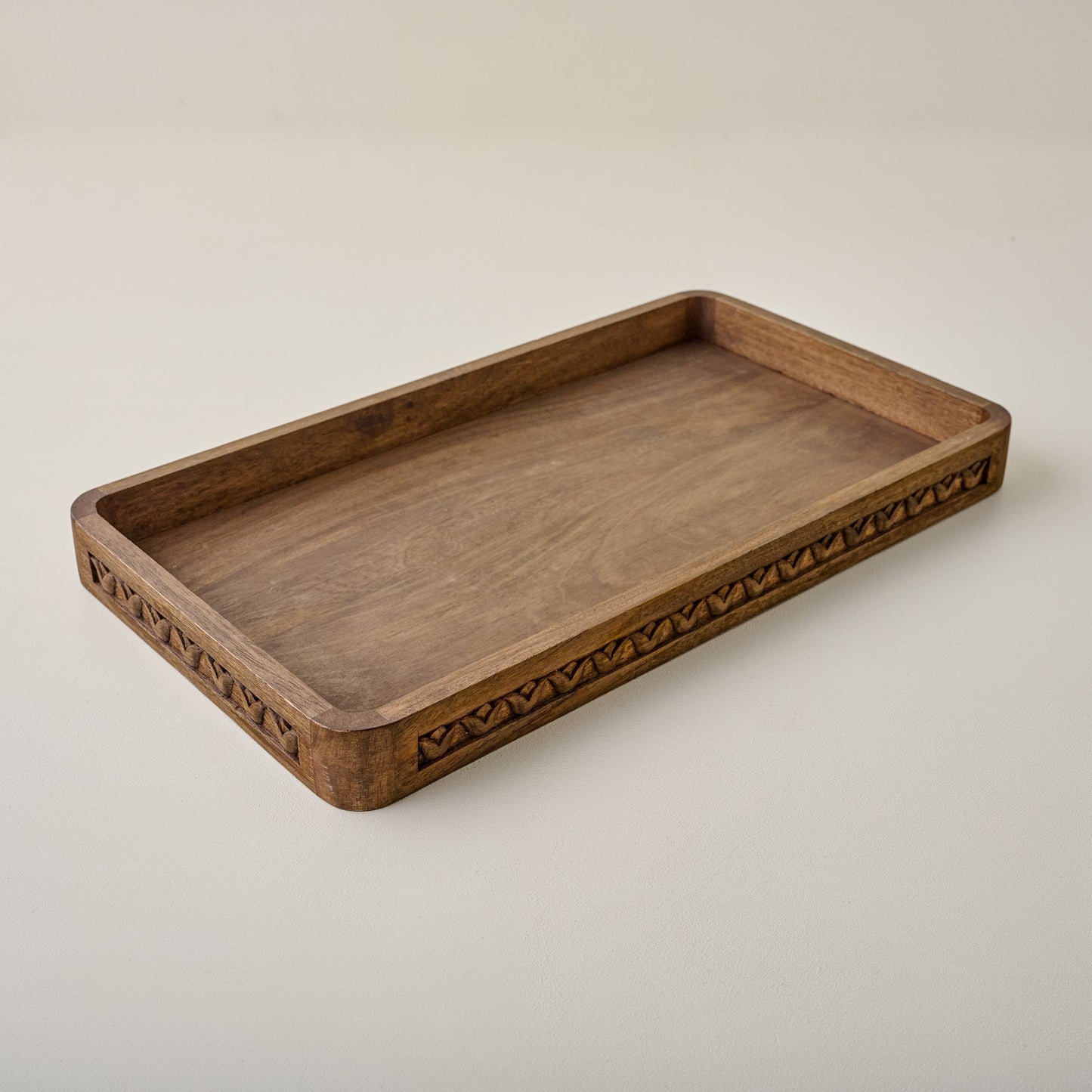 Warren Carved Wood Tray