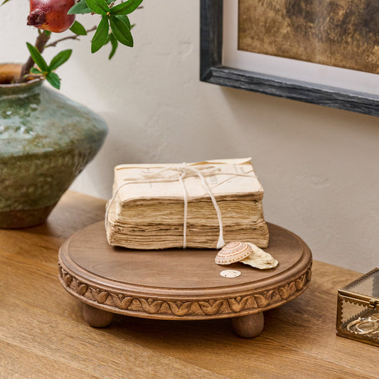 Warren Carved Wood Riser