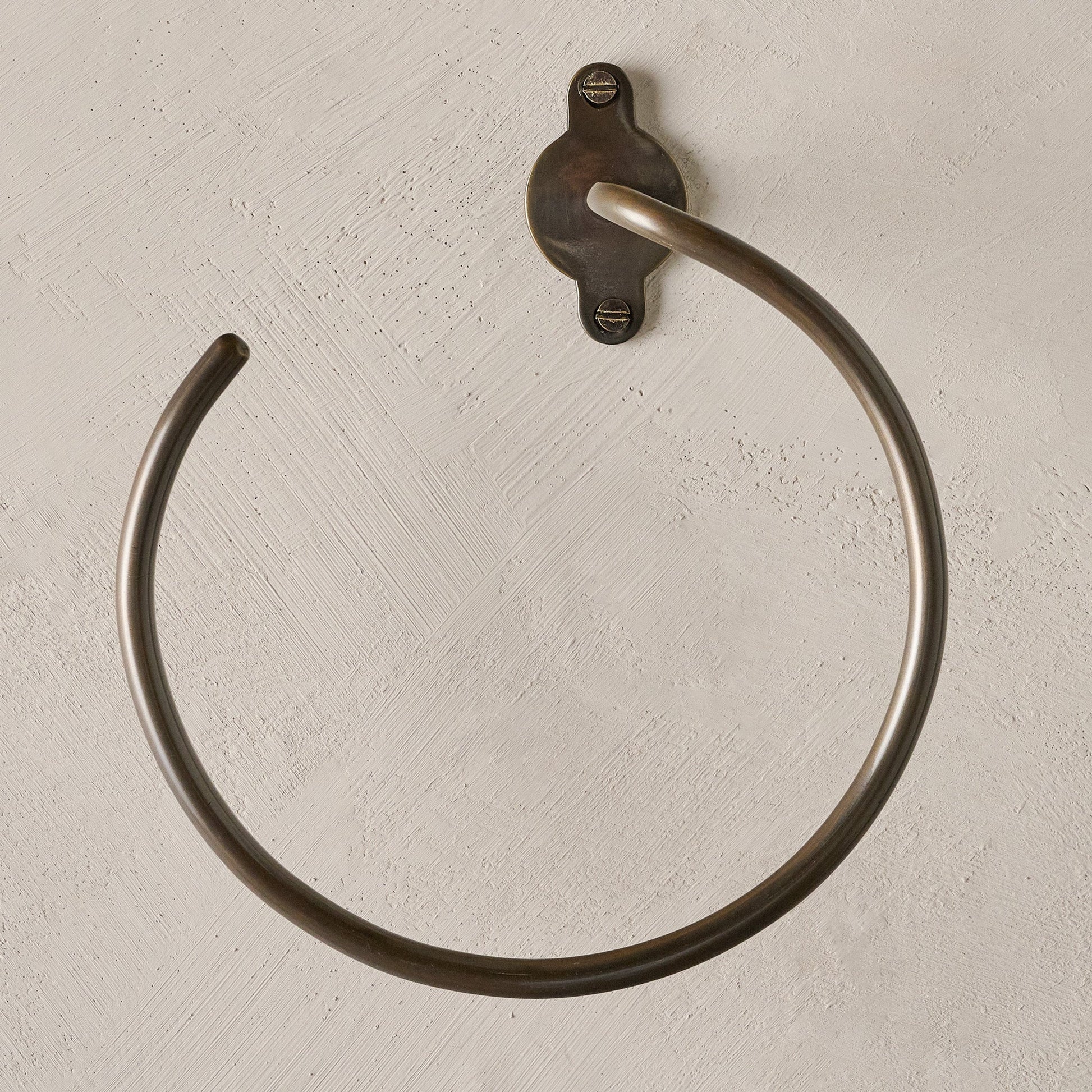Antique Bronze Metal Towel Ring