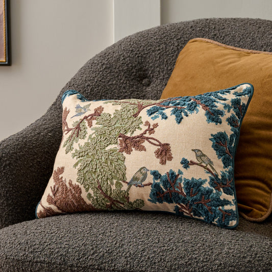 Bennett Embroidered Lumbar Pillow