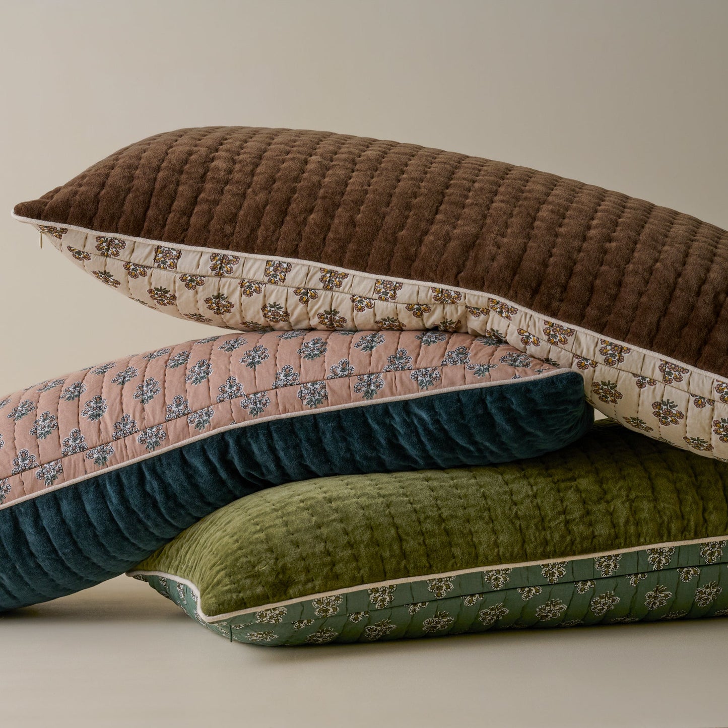 Audrey Velvet Lumbar Pillow- Cedar