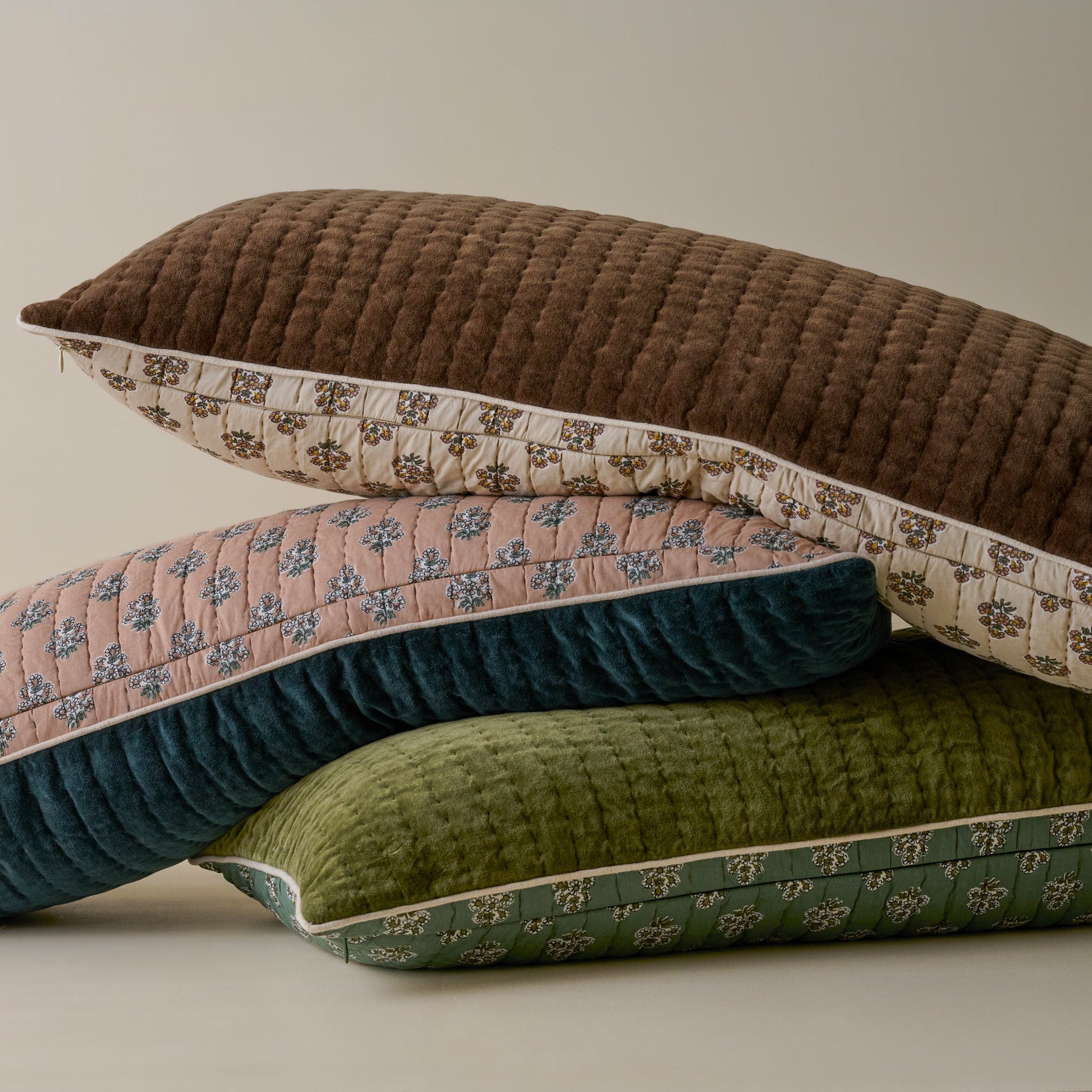 Audrey Velvet Lumbar Pillow- Cedar