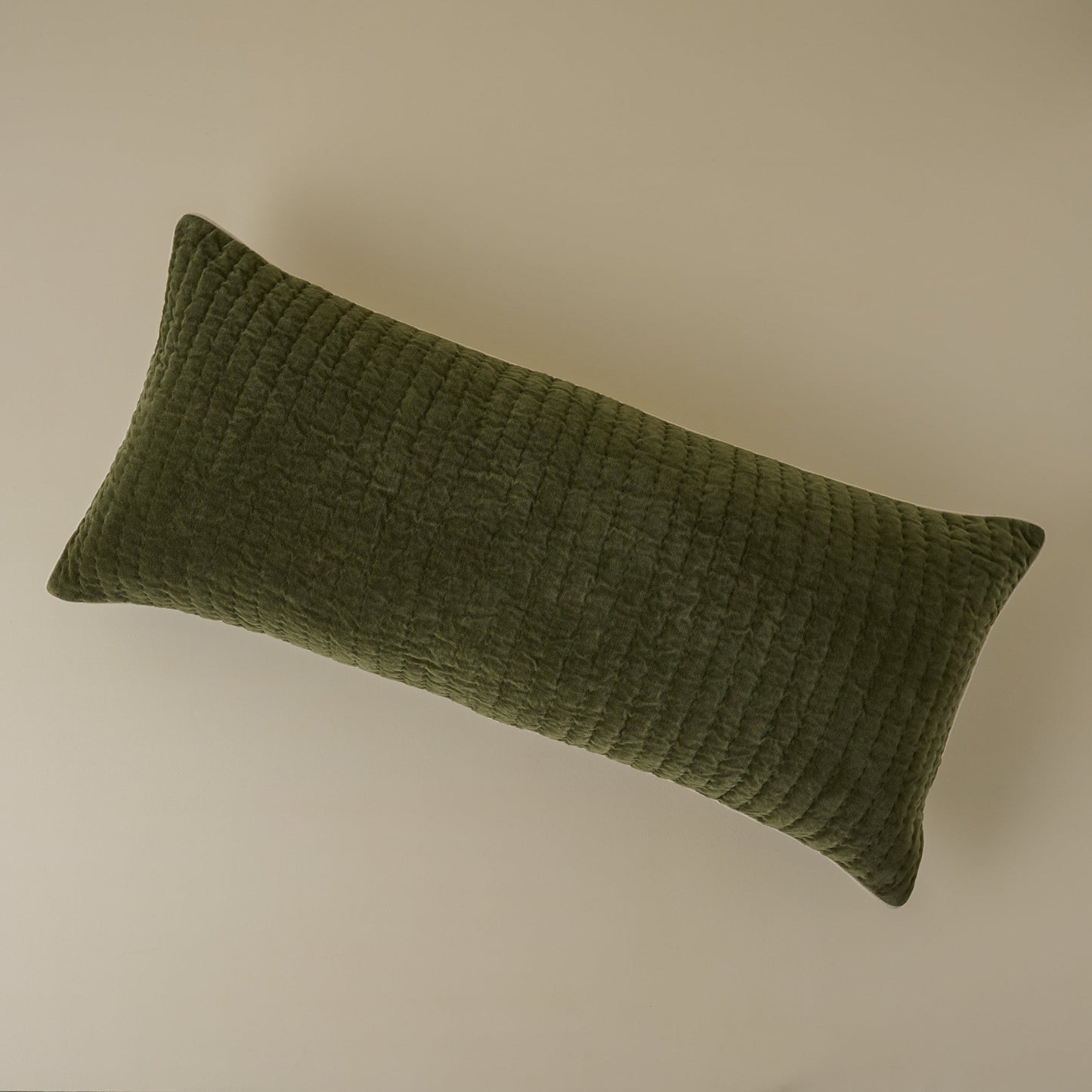 Audrey Velvet Lumbar Pillow- Winter Moss