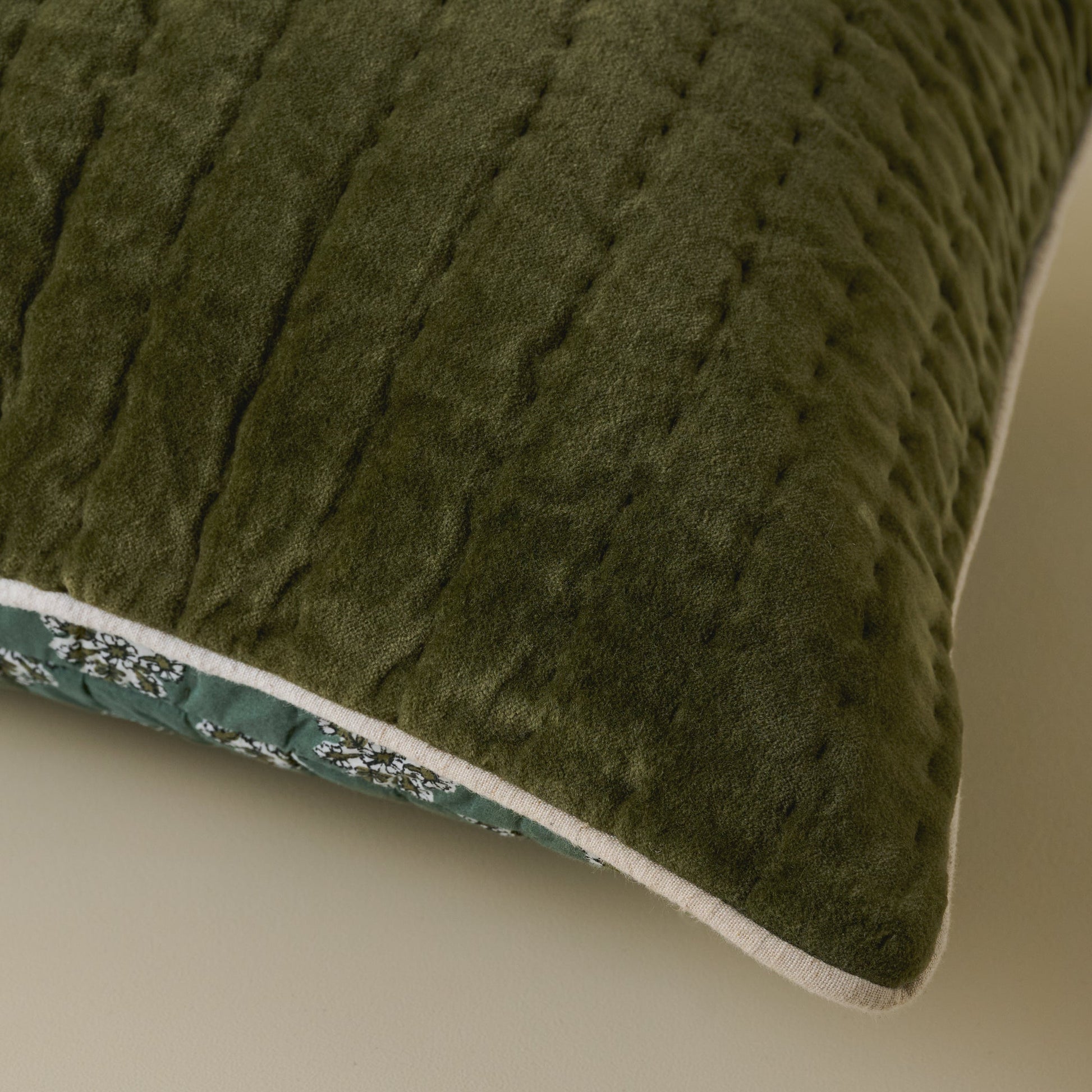Audrey Velvet Lumbar Pillow- Winter Moss