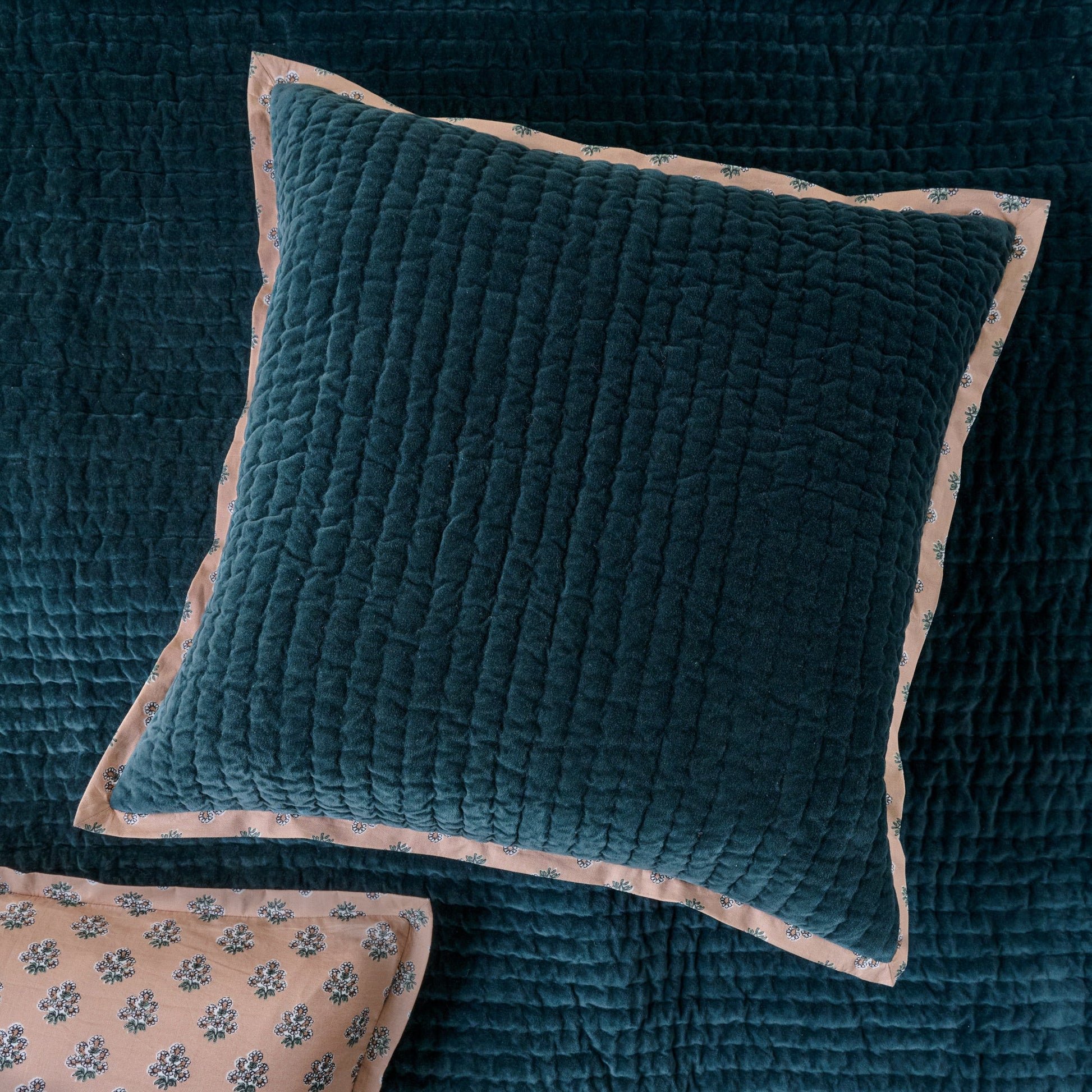 Audrey Velvet Block Print Sham - Magical Forest