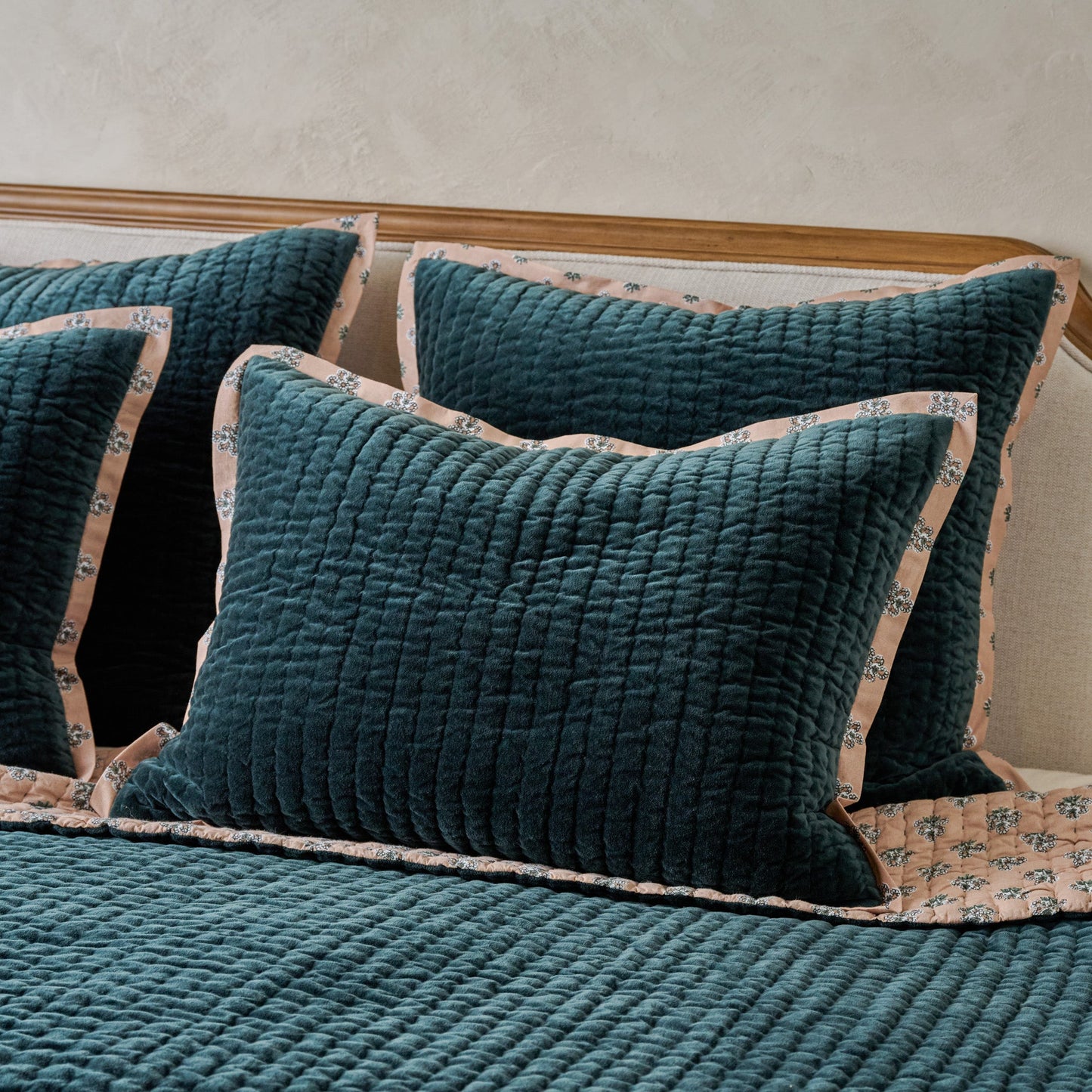 Audrey Velvet Block Print Sham - Magical Forest