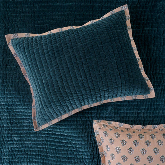 Audrey Velvet Block Print Sham - Magical Forest