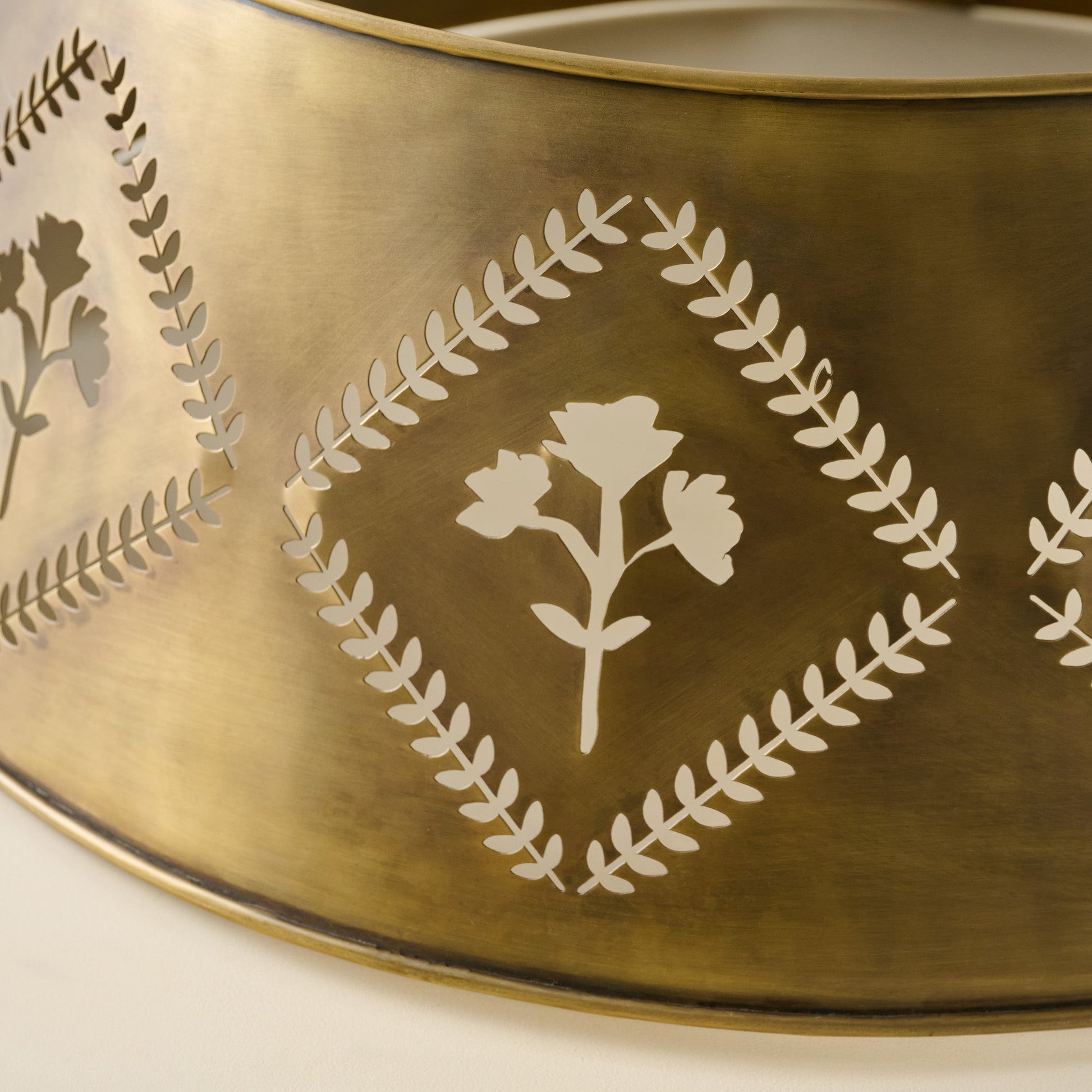 Antique Brass Floral Tree Collar