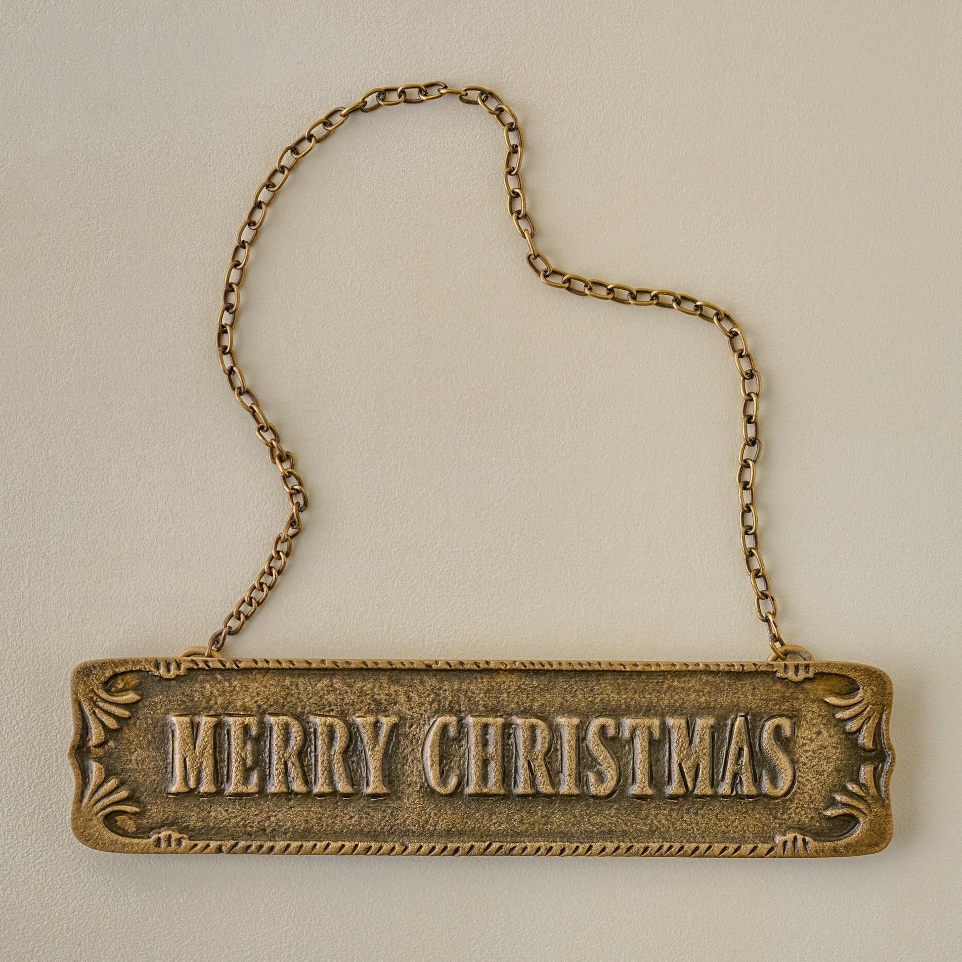 Antique-Inspired Hanging Merry Christmas Sign
