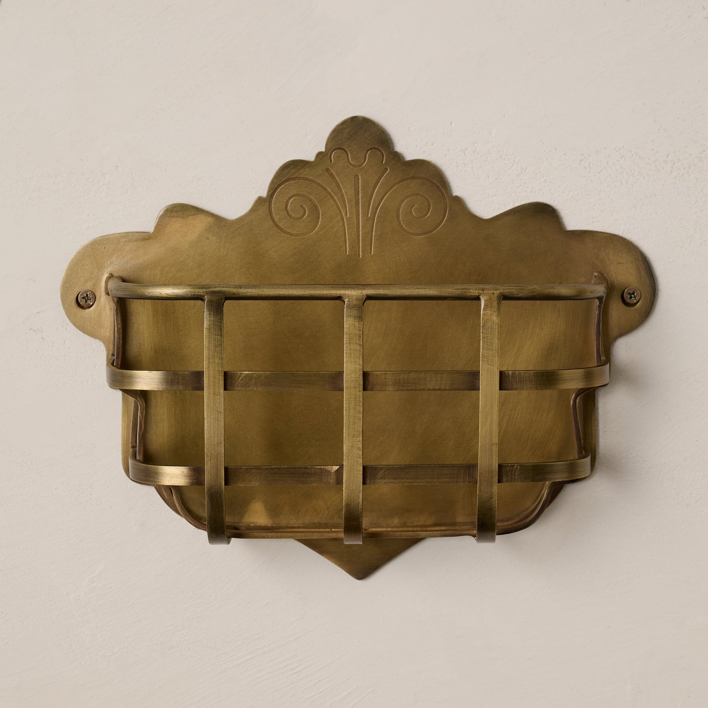 Antiqued Brass Mail Holder