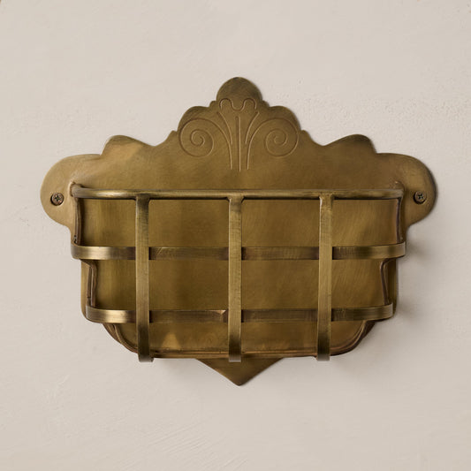 Antiqued Brass Mail Holder