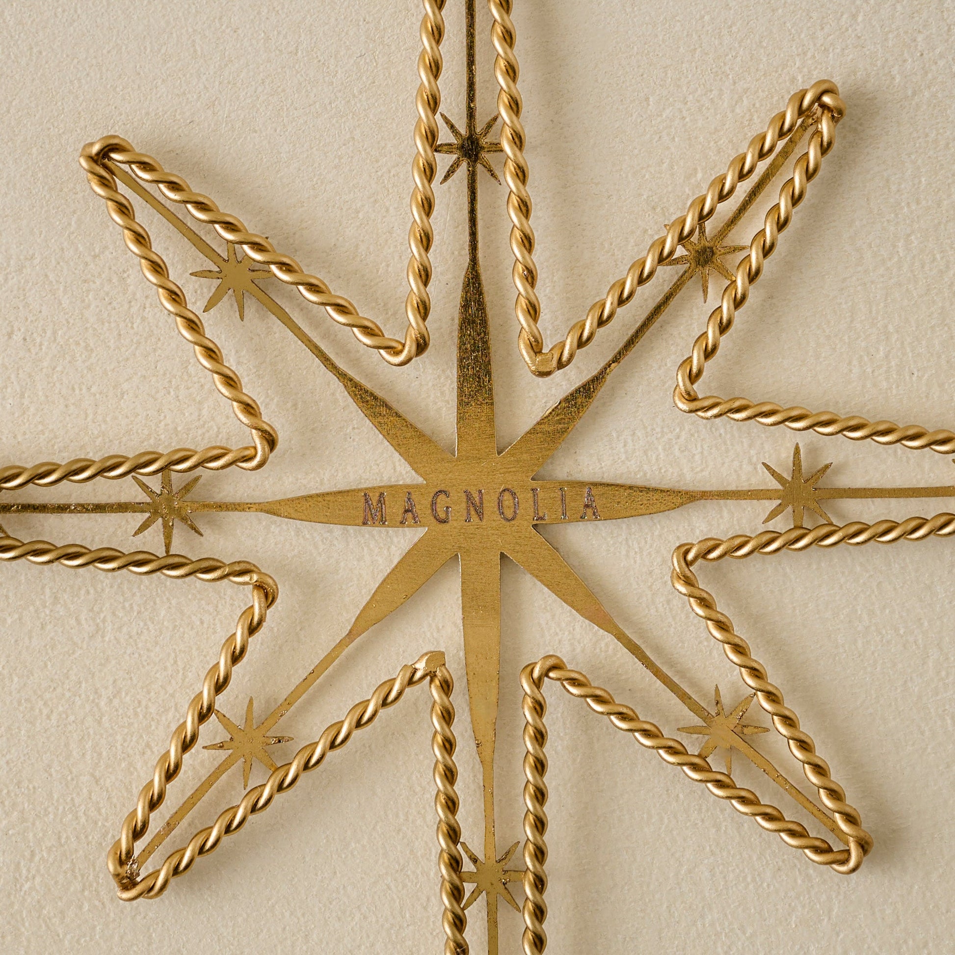 Twisted Brass Star Ornament