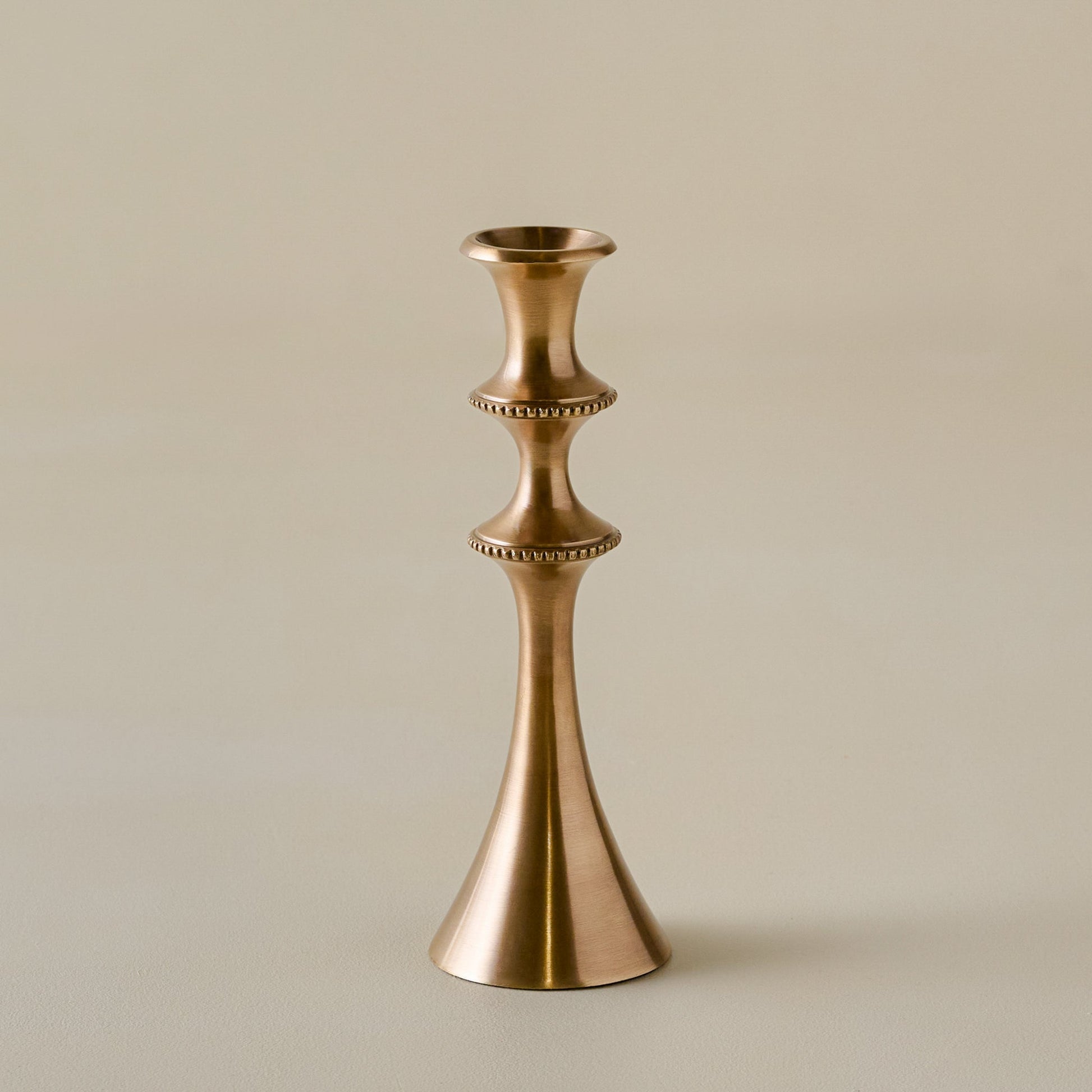 Adler Antiqued Brass Etched Taper Holder