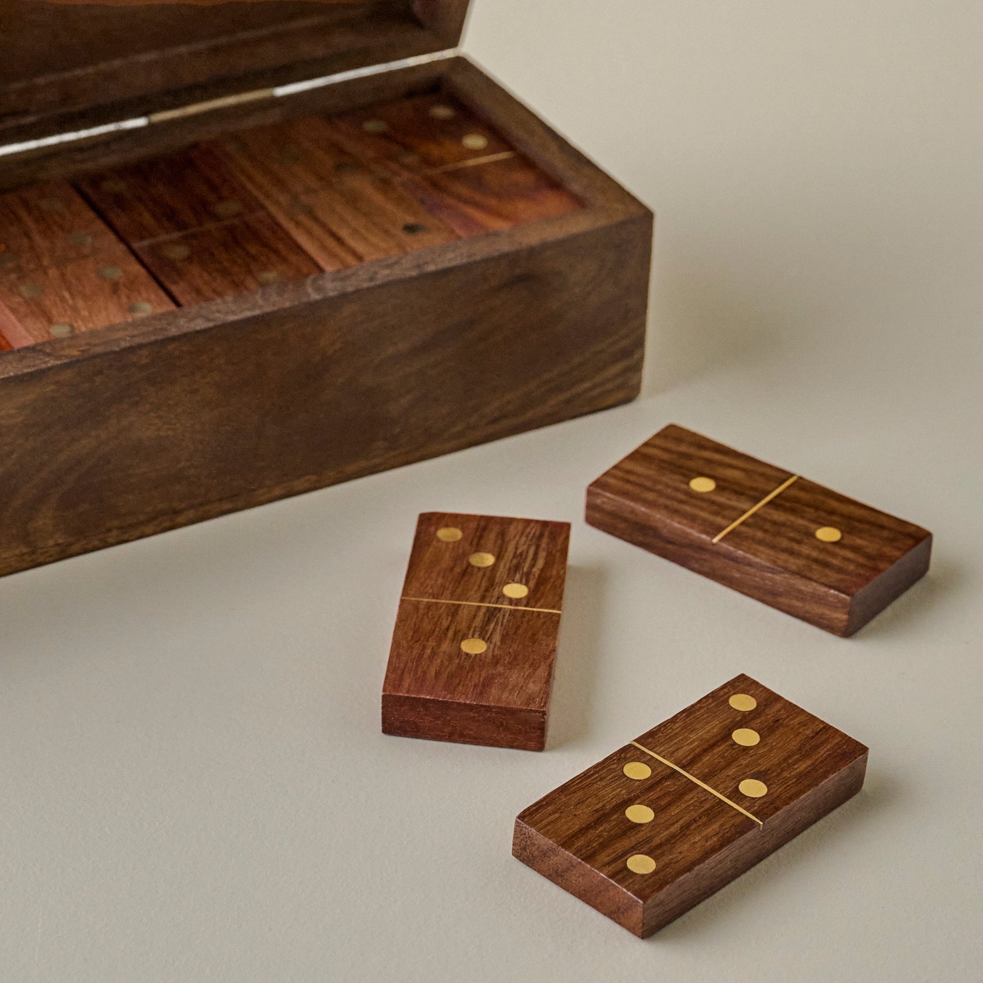 Wood and Brass Dominos