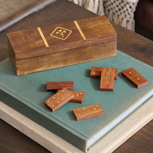 Wood and Brass Dominos