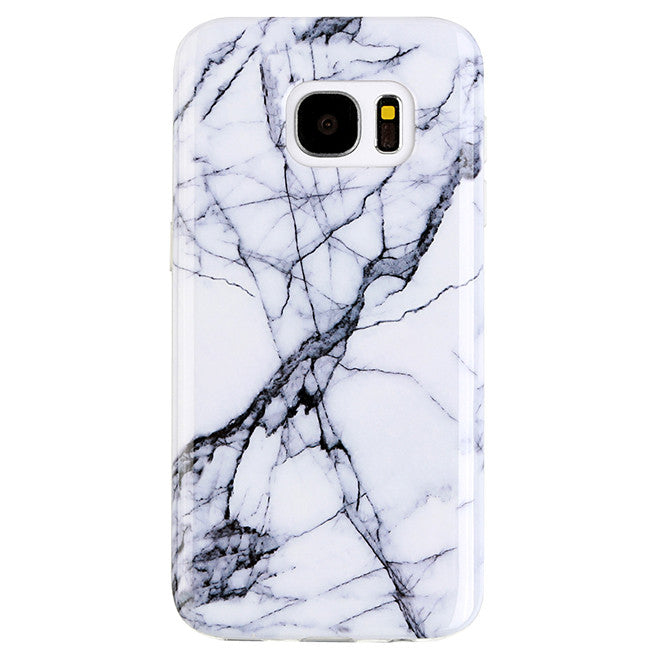 White & Gray Marble Samsung Case