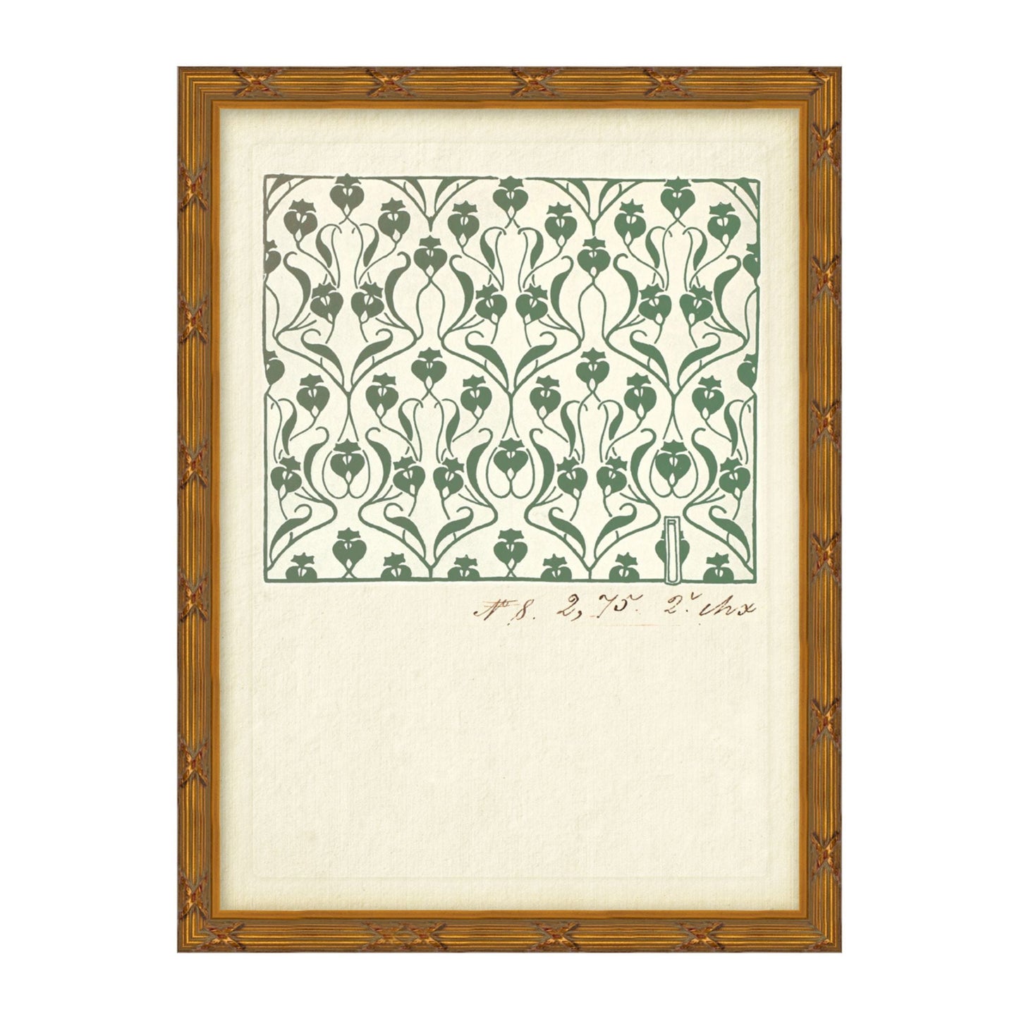 Antique Floral Block Print No.8