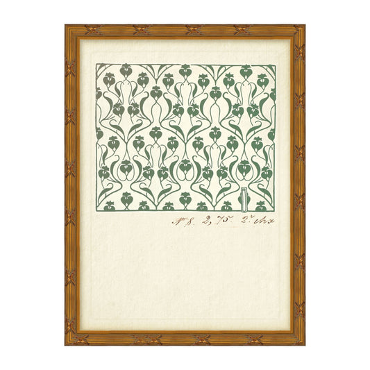 Antique Floral Block Print No.8