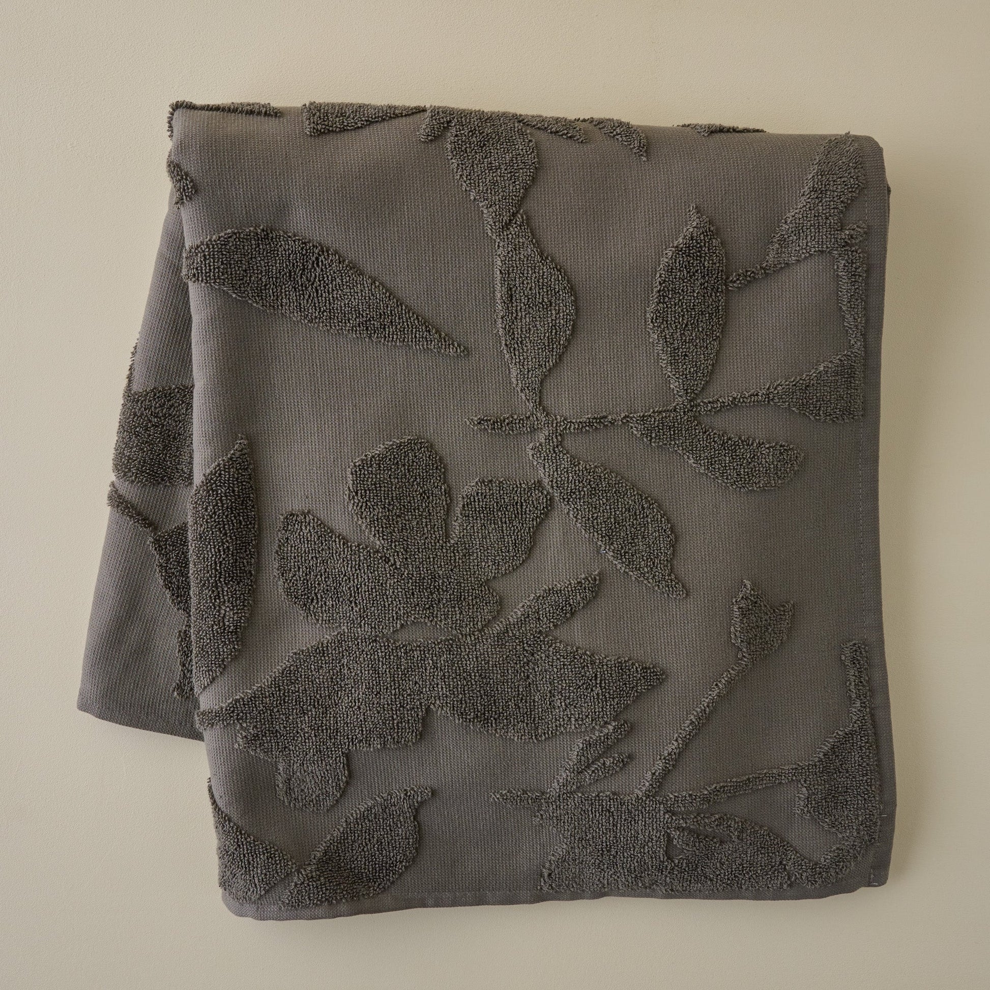 Brown Floral Jacquard Towel