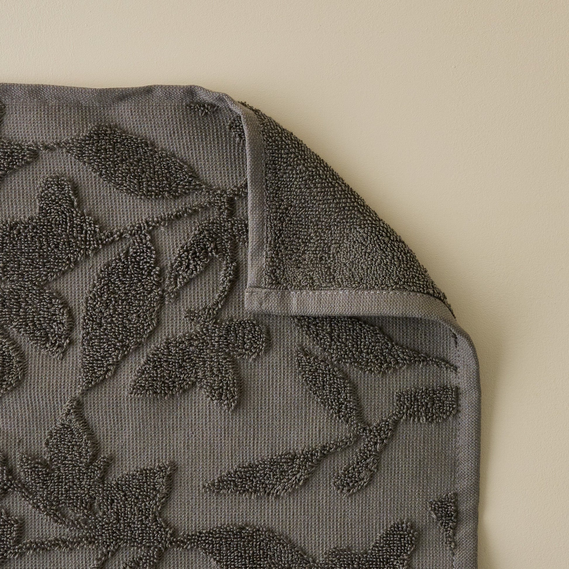 Brown Floral Jacquard Towel