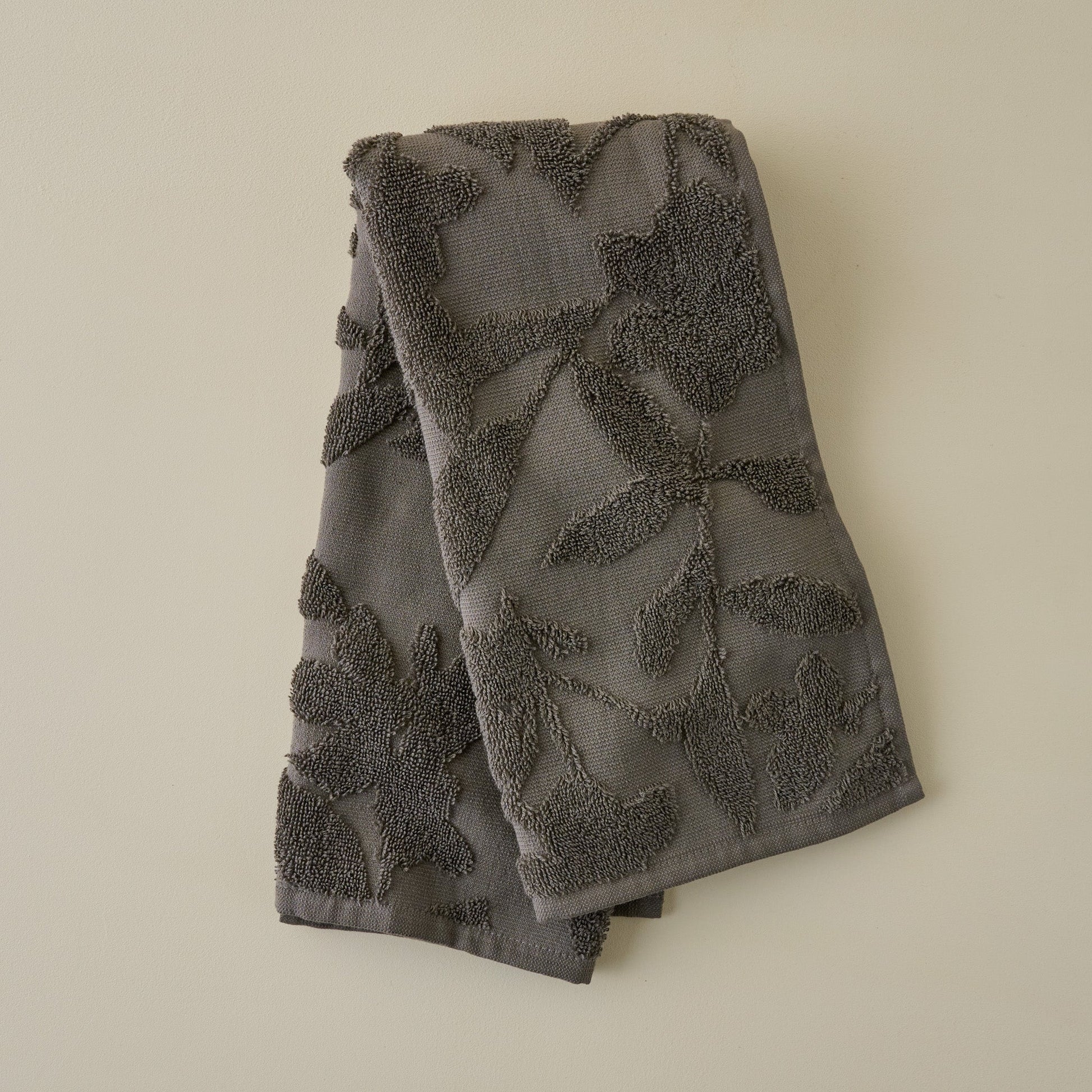 Brown Floral Jacquard Towel