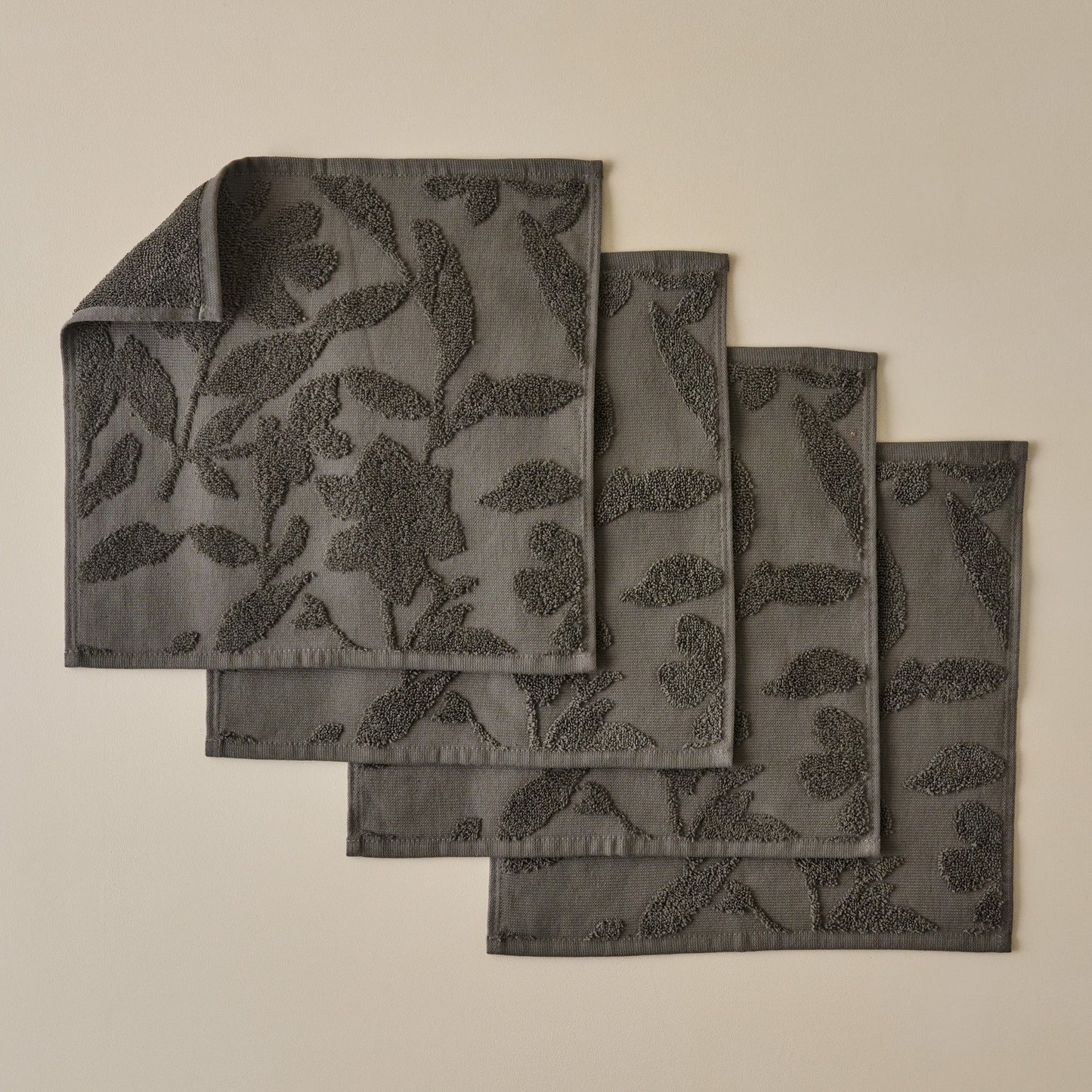 Brown Floral Jacquard Towel