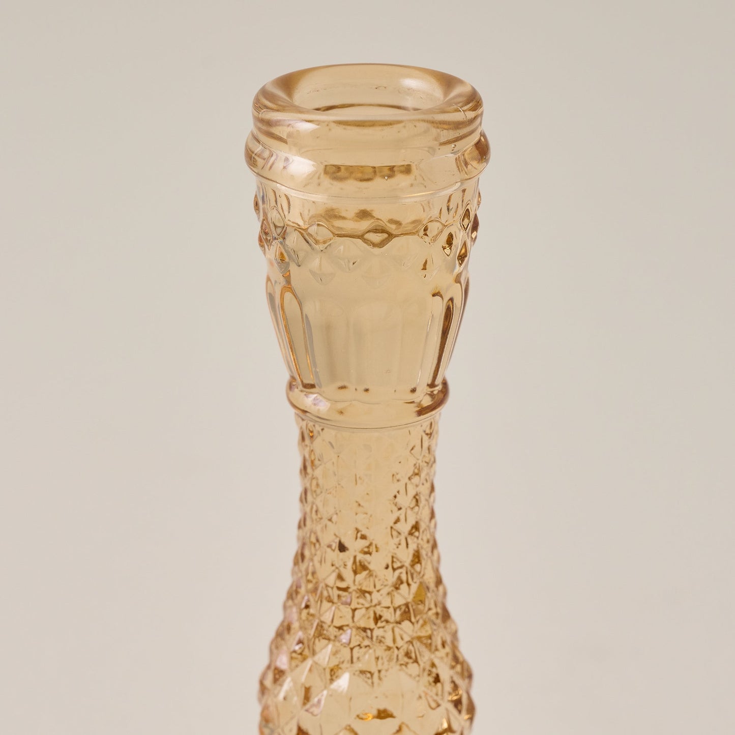 Antique Amber Glass Taper Holder