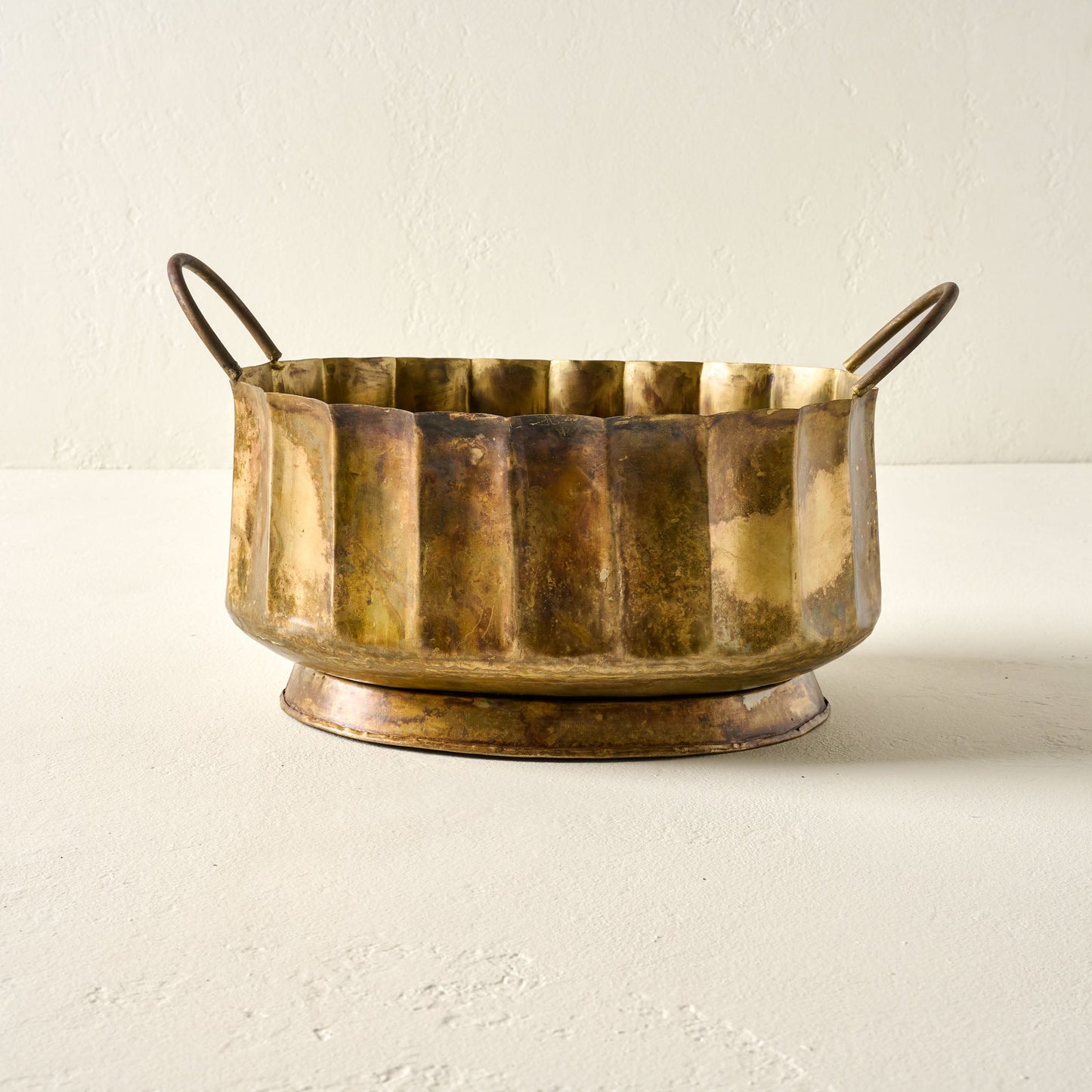 Antique Brass Planter with Handles