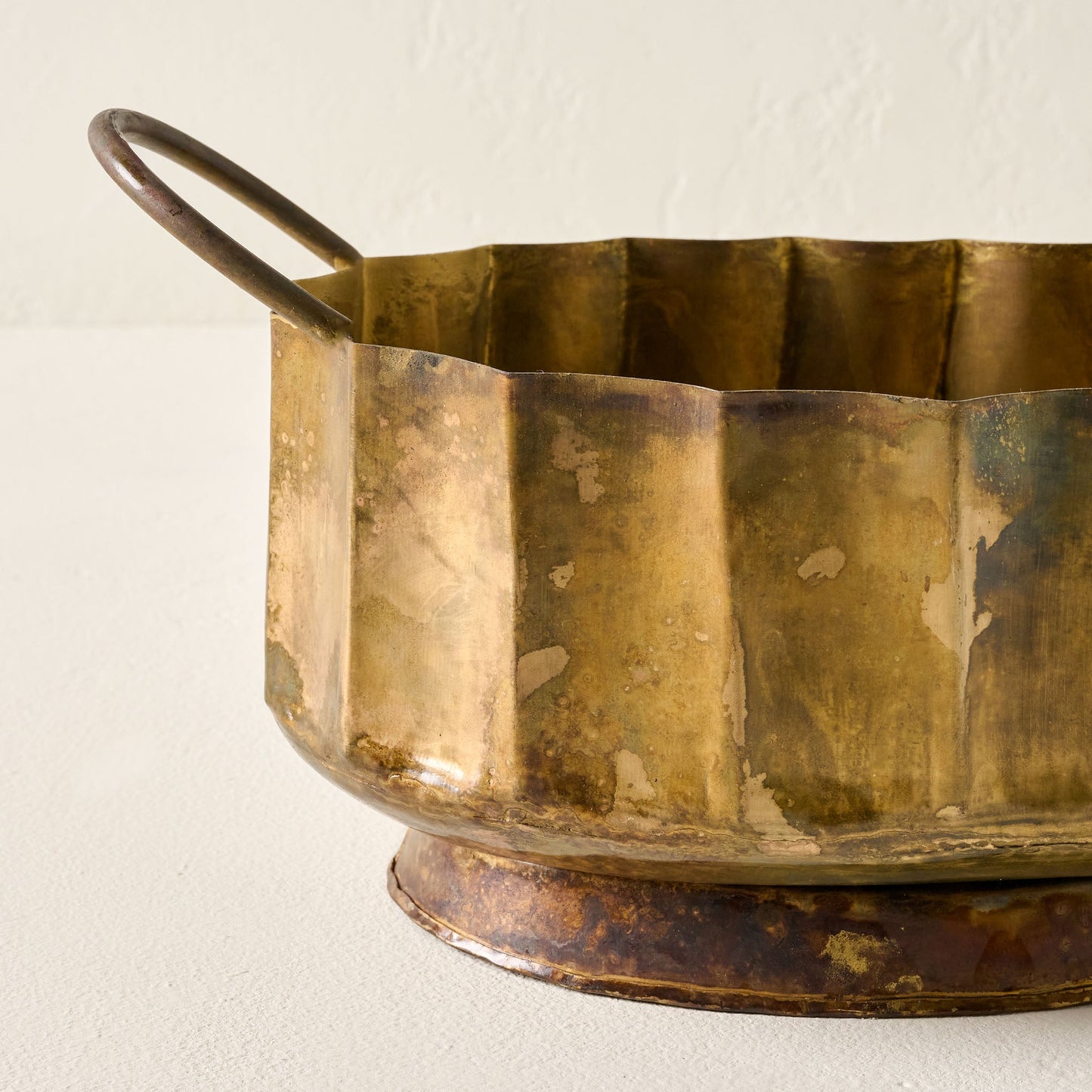 Antique Brass Planter with Handles