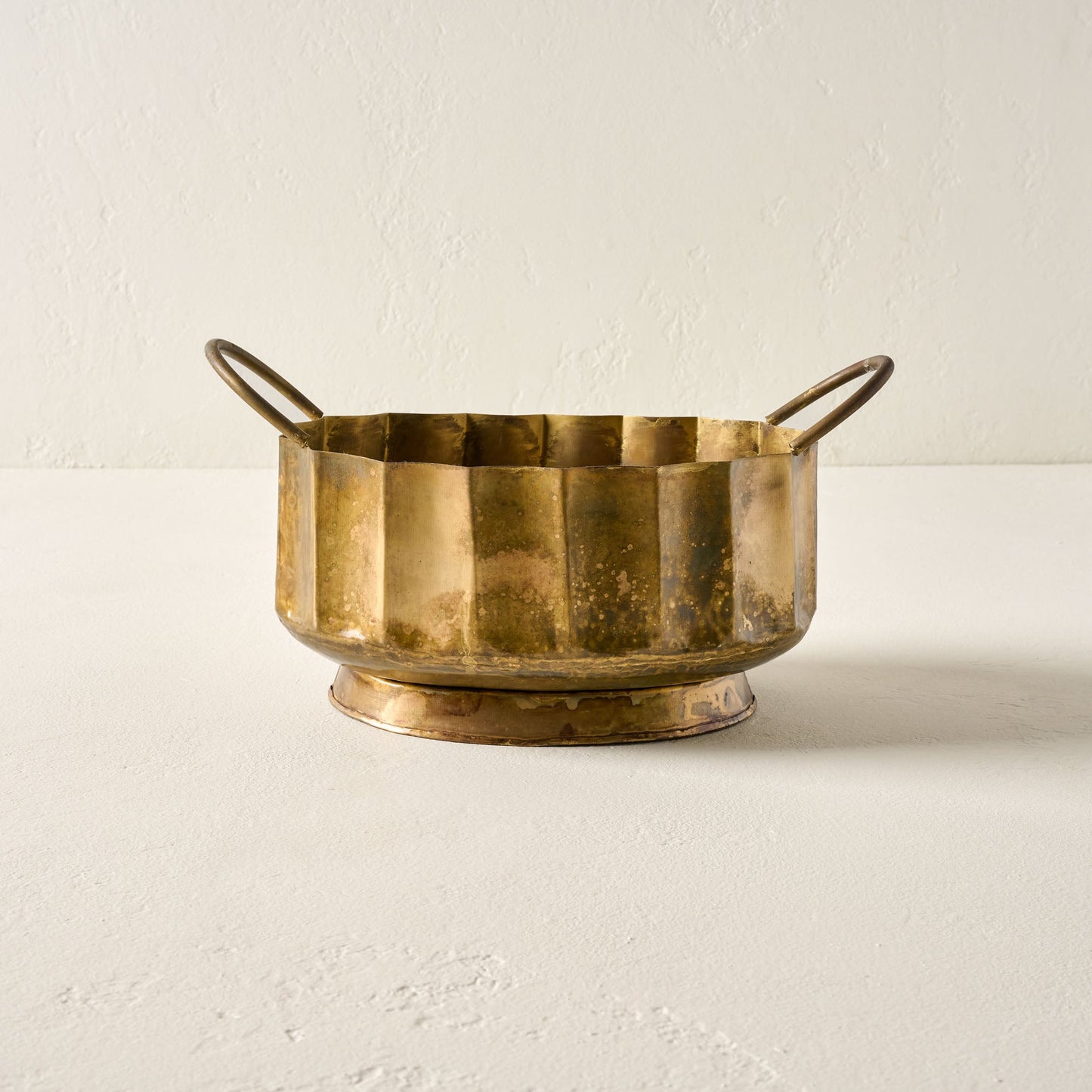 Antique Brass Planter with Handles