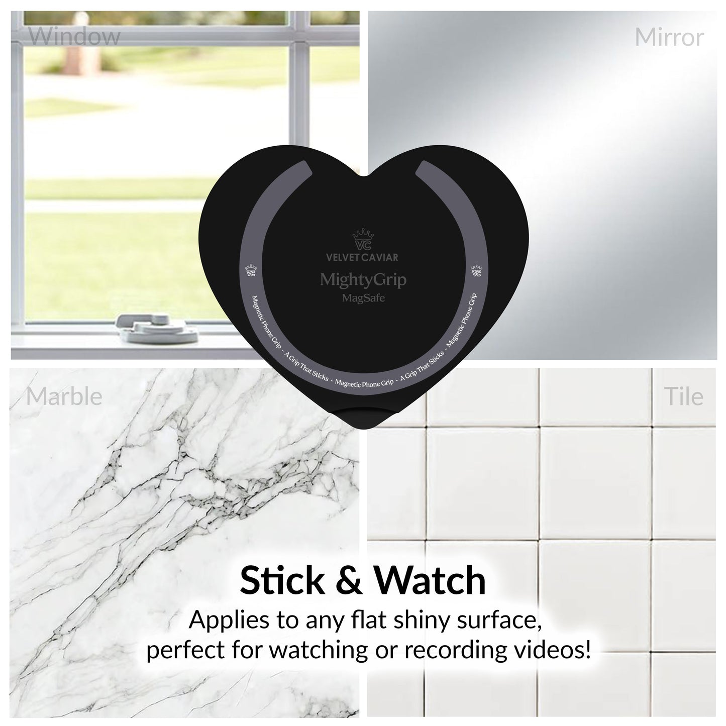 Black Heart MagSafe MightyGrip