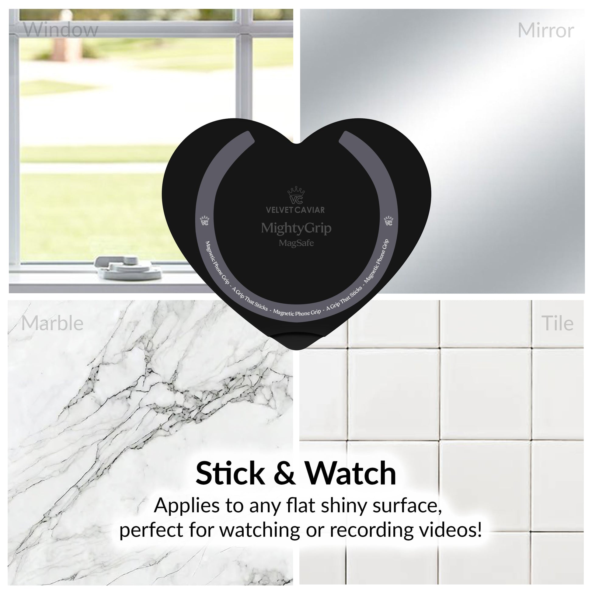 Black Heart MagSafe MightyGrip