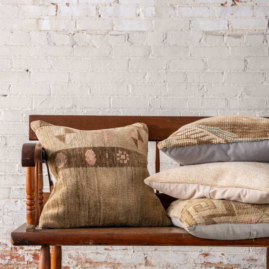 Vintage OAK Hand-Knotted Pillow