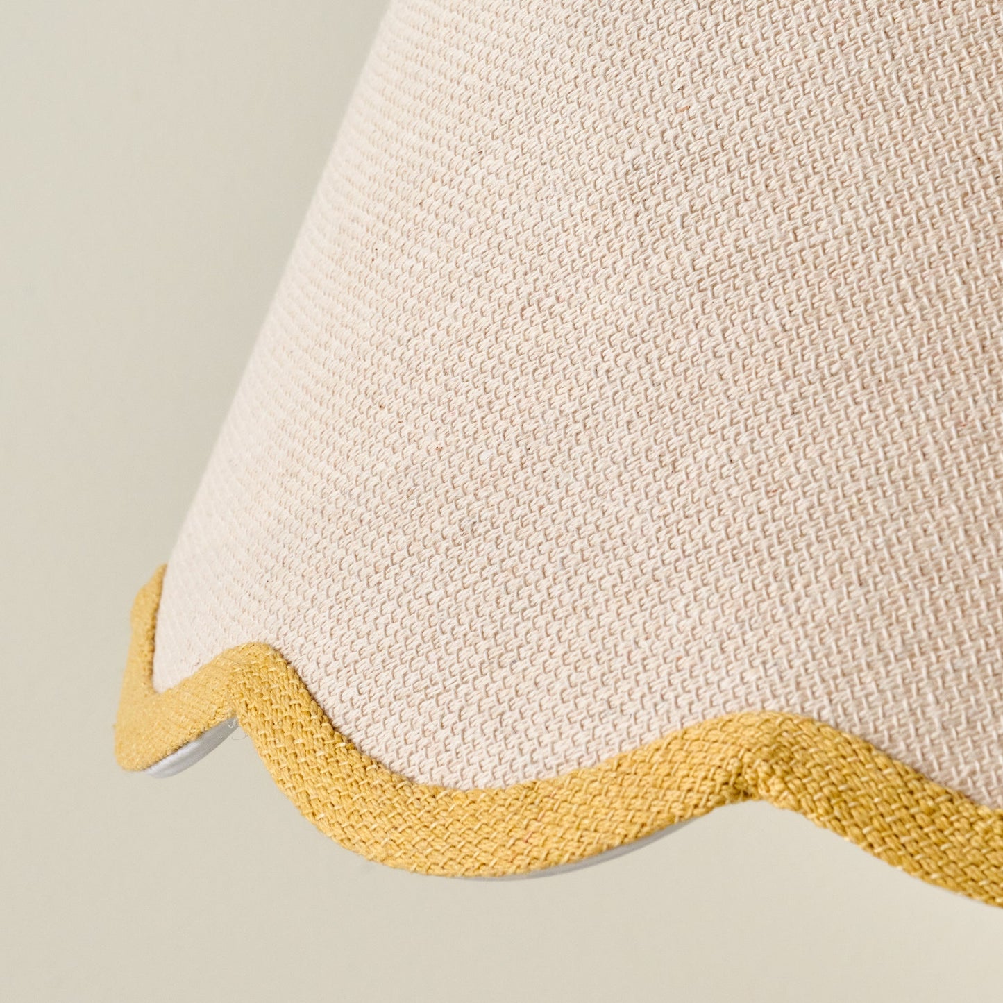 Yellow Wavy Trim Linen Shade