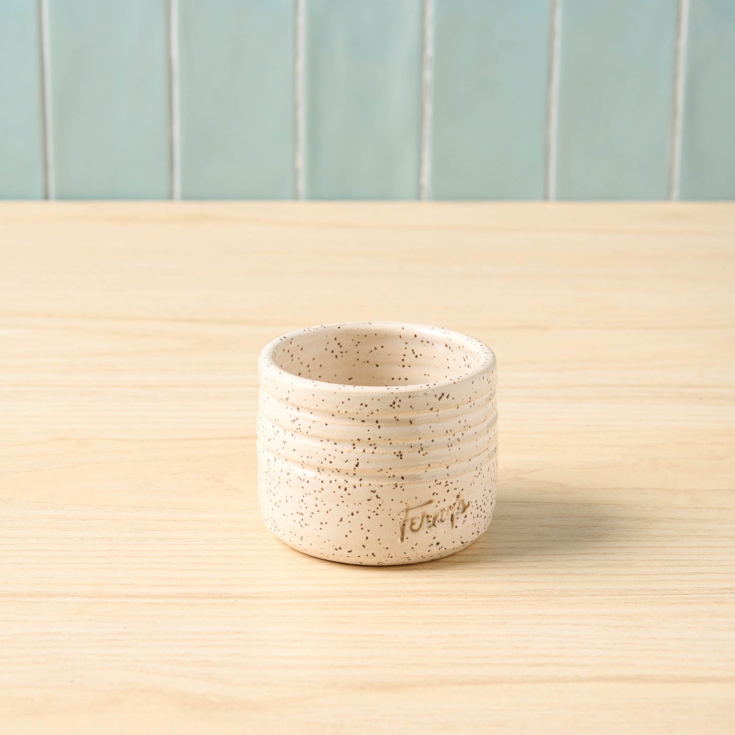 Black Oak Ferny's Small White Speckle Planter