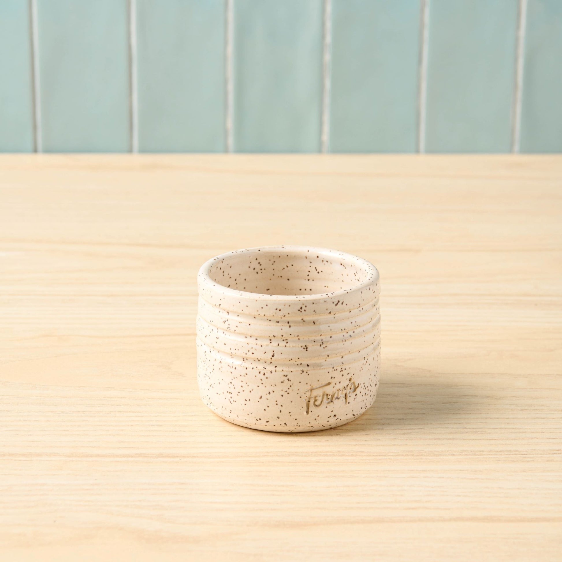 Black Oak Ferny's Small White Speckle Planter