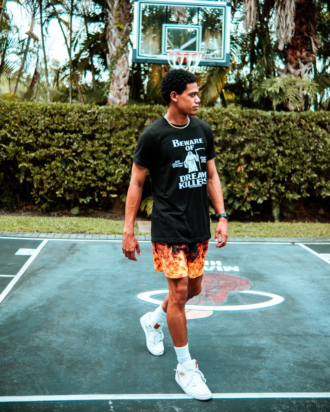 CAMO FIRE SHOTO SWIM TRUNKS