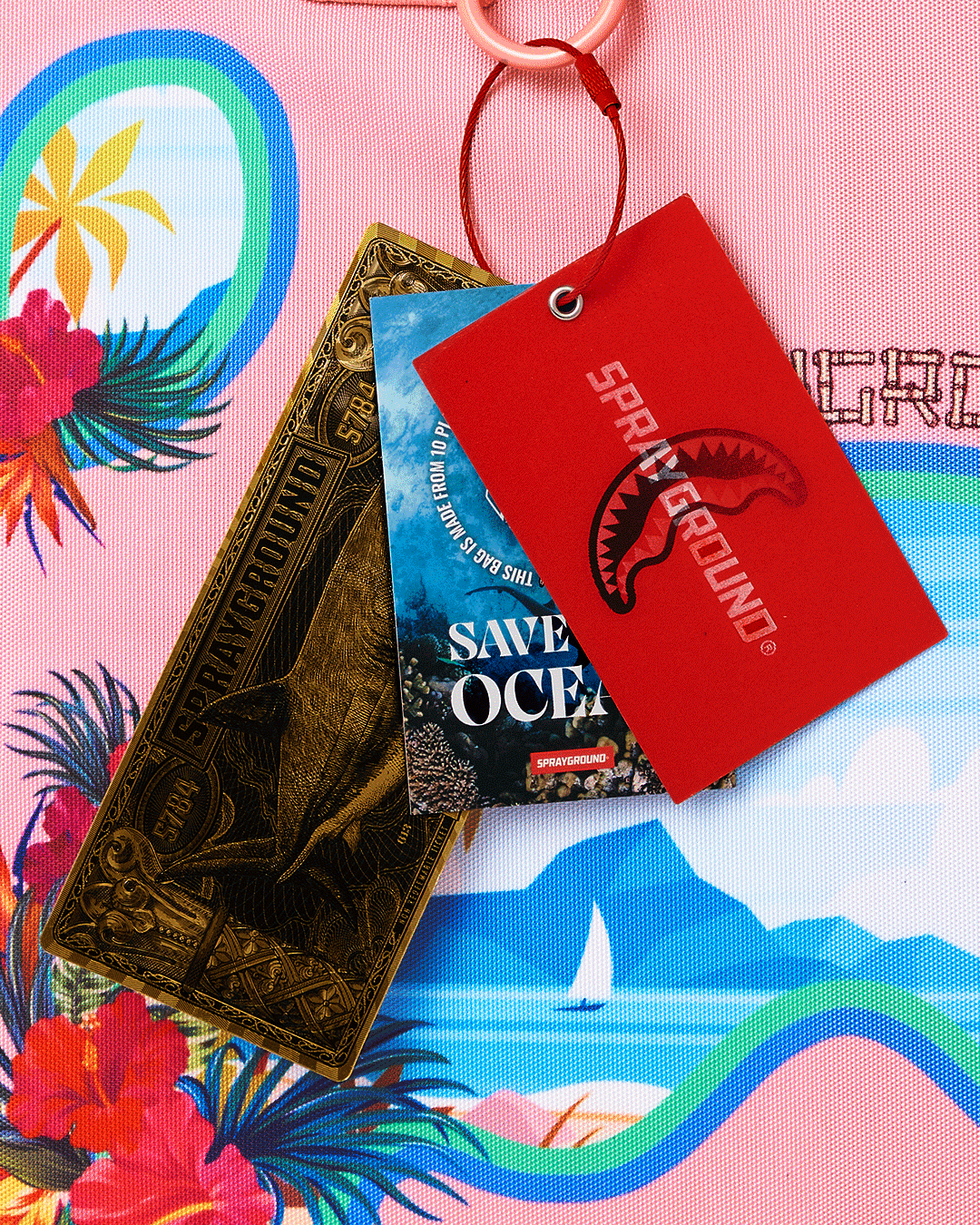 BORA BORA SHARK ISLAND VILLA BEACH TOTE