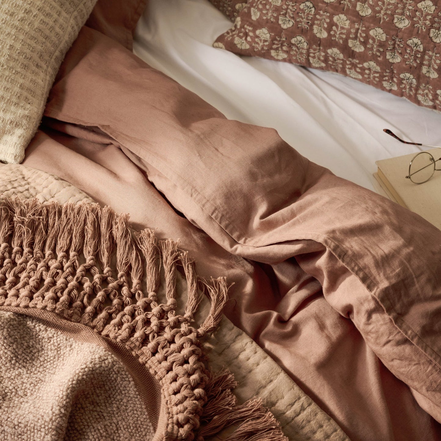 Washed Linen Cotton Duvet Cover - Desert Clay