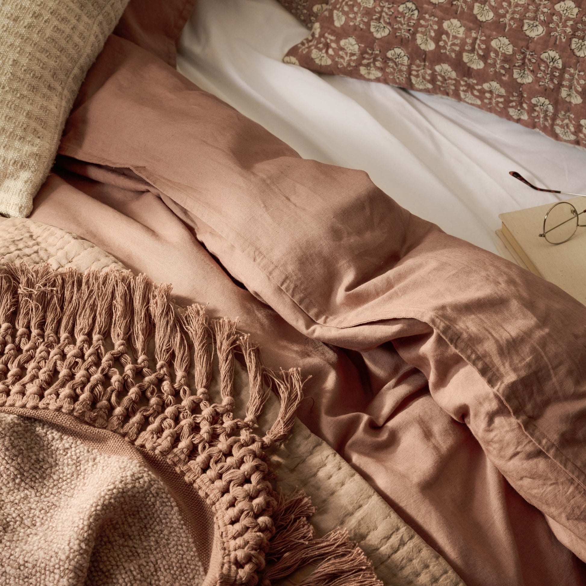 Washed Linen Cotton Duvet Cover - Desert Clay