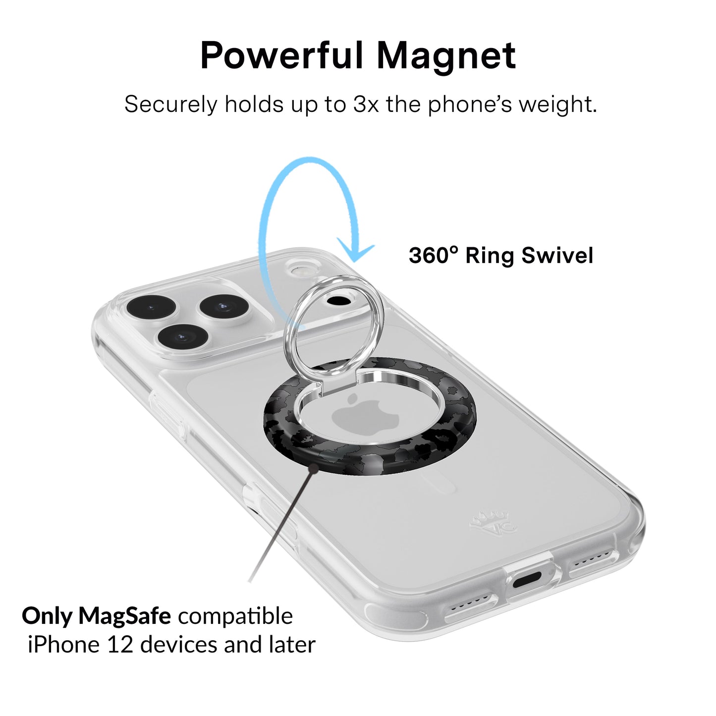 Black Leopard MagSafe Grip Ring