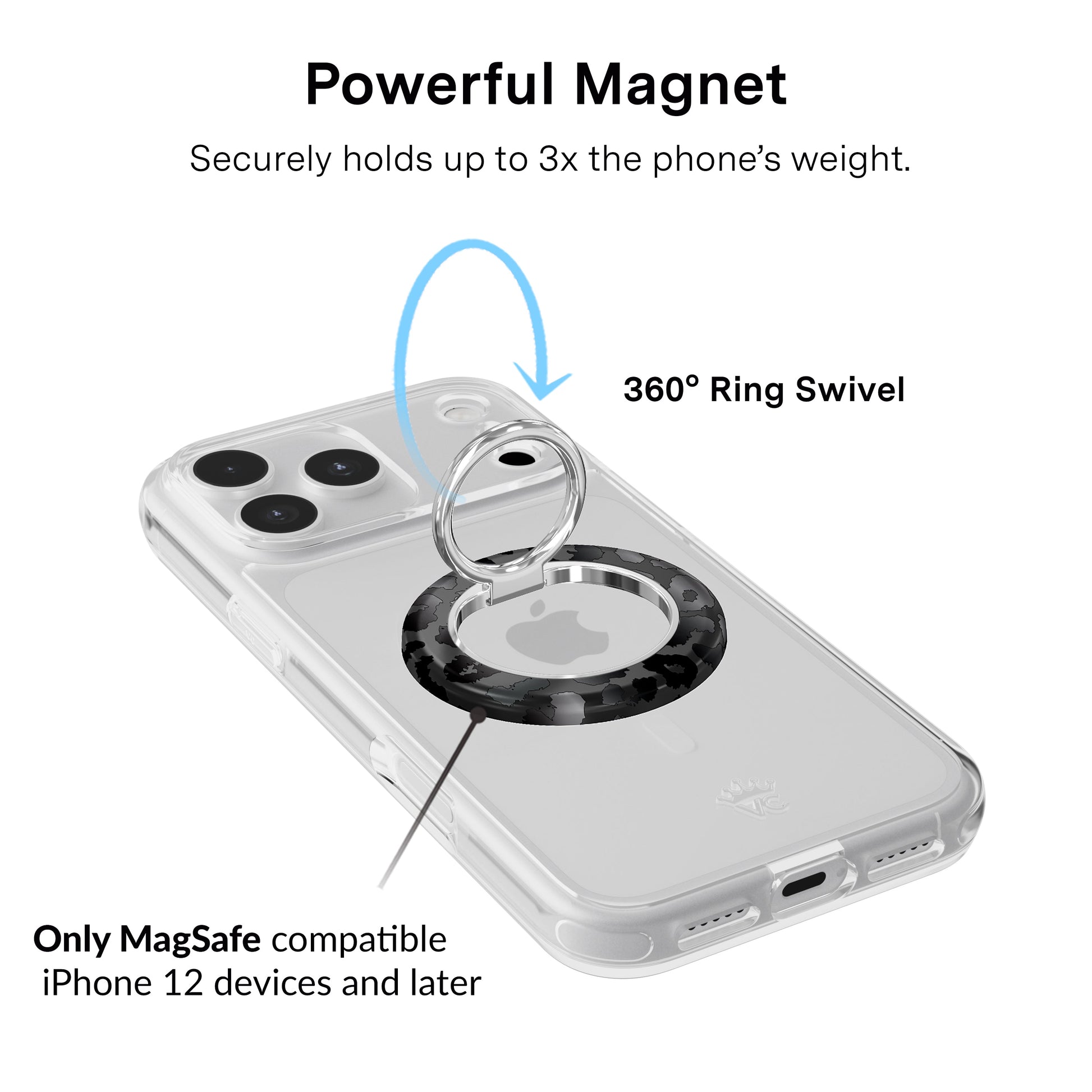 Black Leopard MagSafe Grip Ring