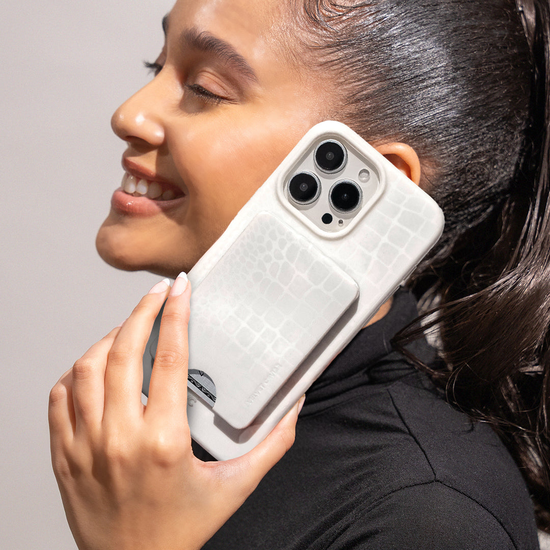 White Croc MagSafe Wallet