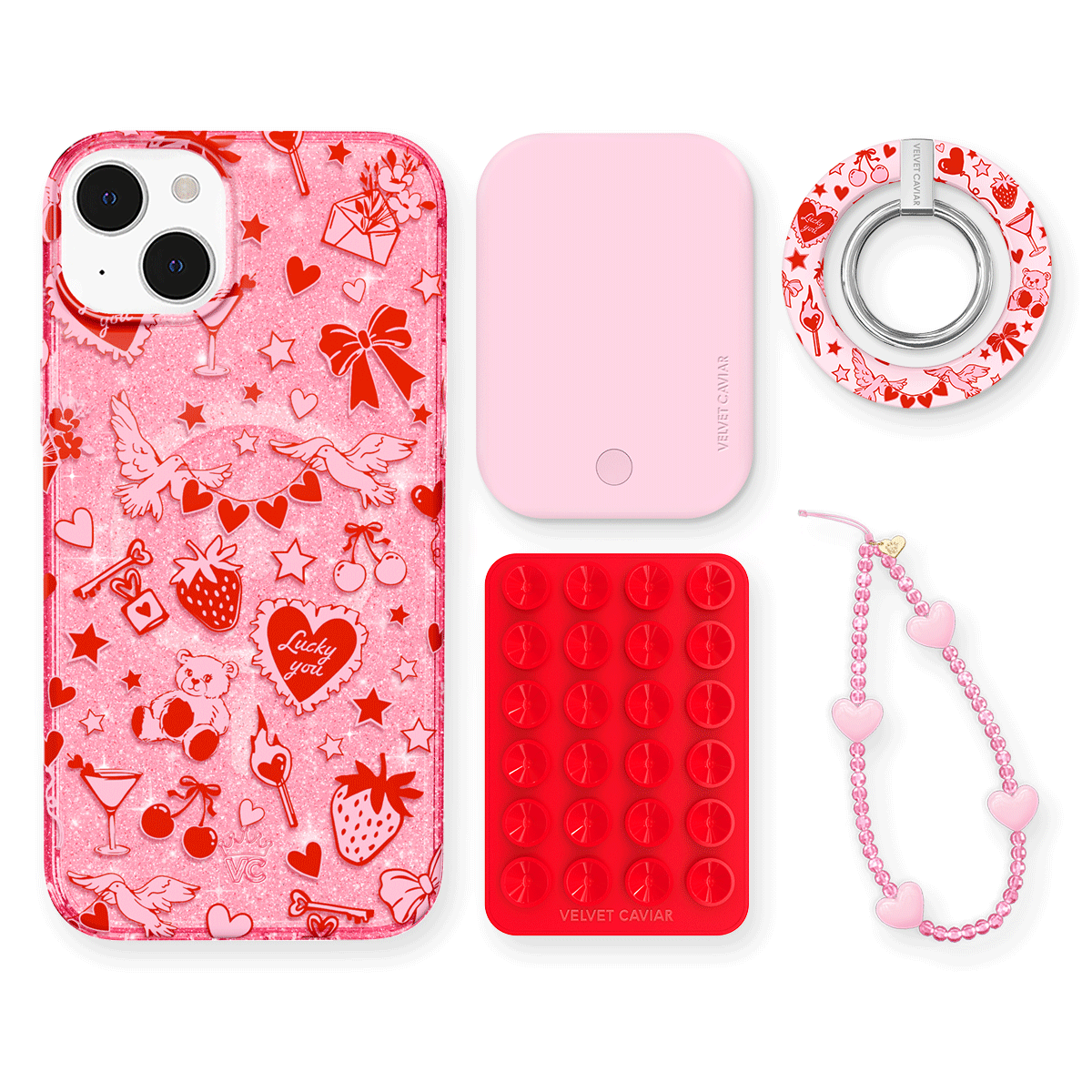 Be Mine Glitter iPhone Bundle Set - Grip