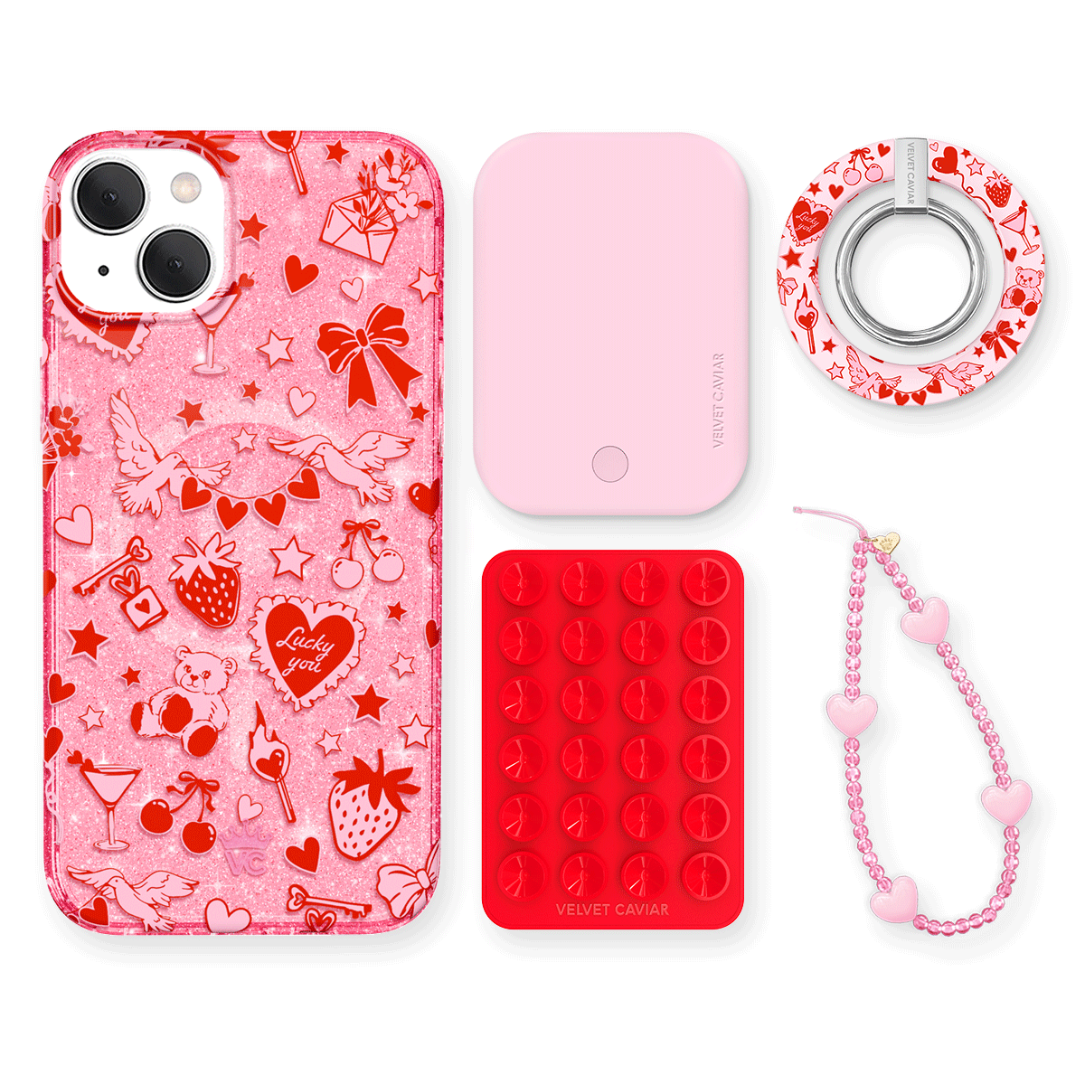 Be Mine Glitter iPhone Bundle Set - Grip