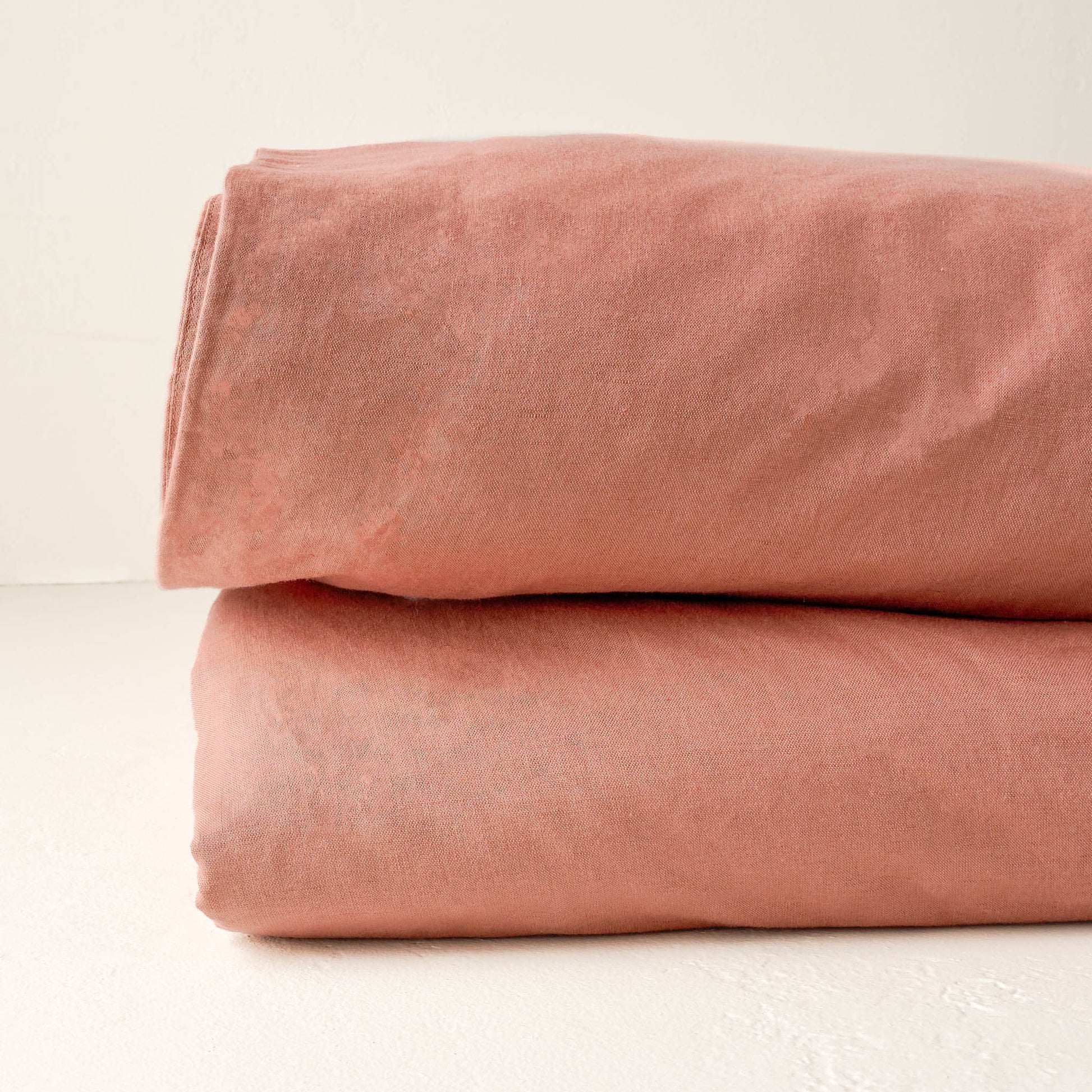 Washed Linen Cotton Duvet Cover - Desert Clay
