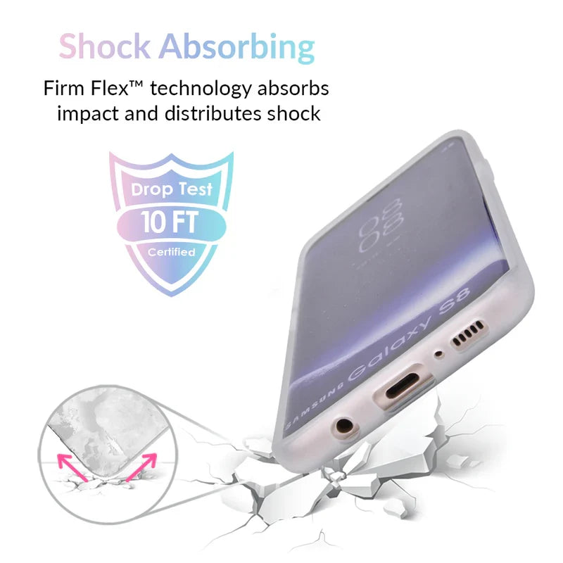 White Marble Silver Chrome Samsung Galaxy Case